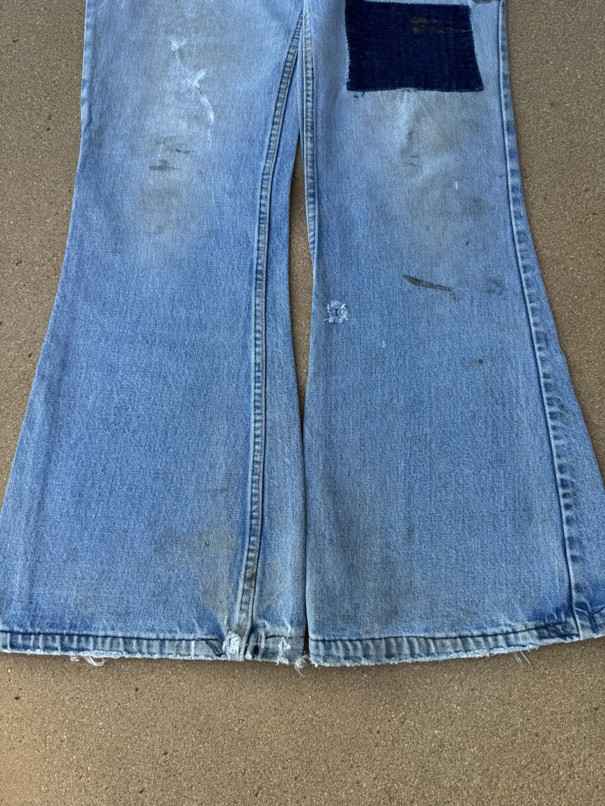 Levi's × Vintage Vtg 70’s Levi’s 684 Orange Tab Bellbottom Faded Jeans 34x31 Size US 34 / EU 50 - 3 Thumbnail
