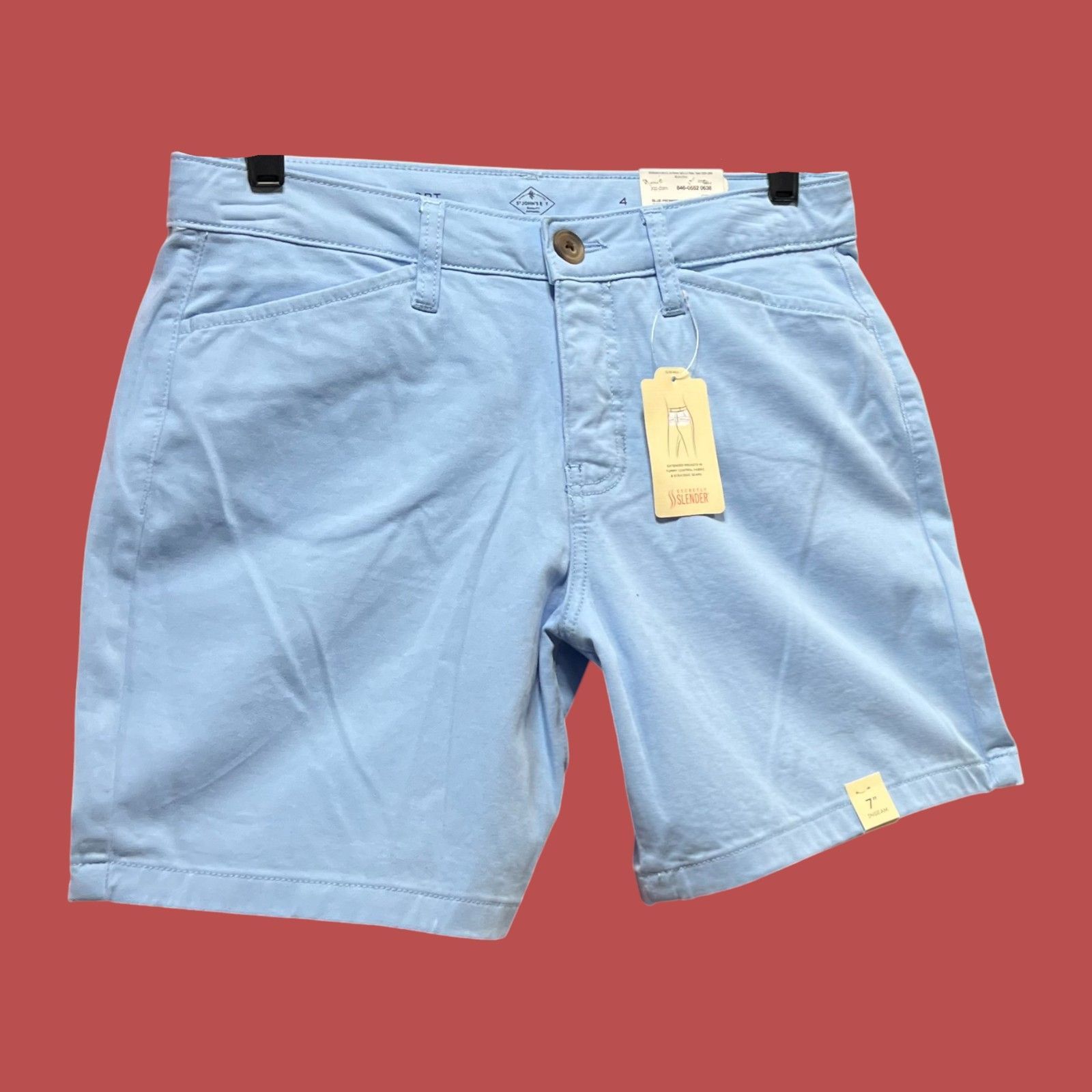 Other St. John's Bay - Women's Mid-Rise Secretly Slender 7" Chino Size 27" / US 4 / IT 40 - 15 Thumbnail