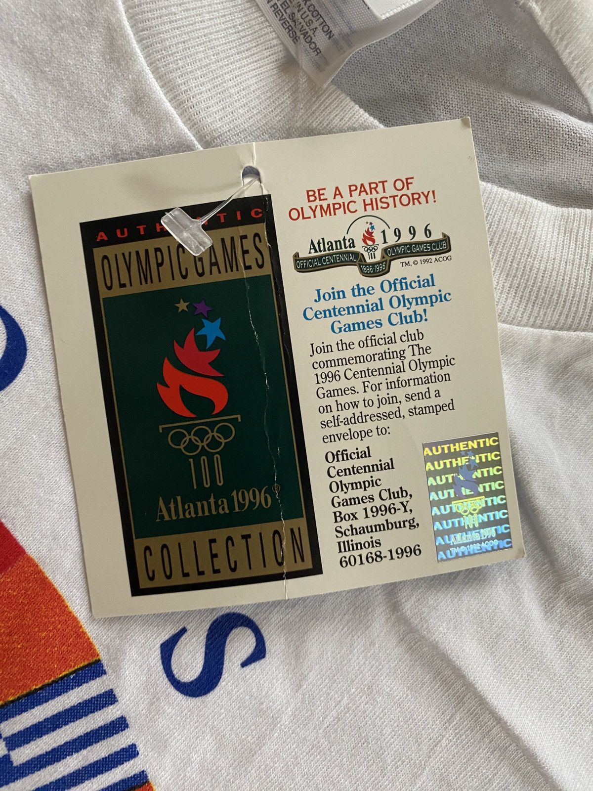 USA Olympics Vintage NWT 1996 Olympics Atlanta World Flags Tee New Size US XL / EU 56 / 4 - 10 Thumbnail