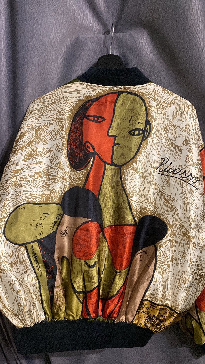 Vintage 🔥OFFER🔥VINTAGE PICASSO AOP ART SATIN BOMBER JCKT KOREA LARGE Size US L / EU 52-54 / 3 - 10 Thumbnail
