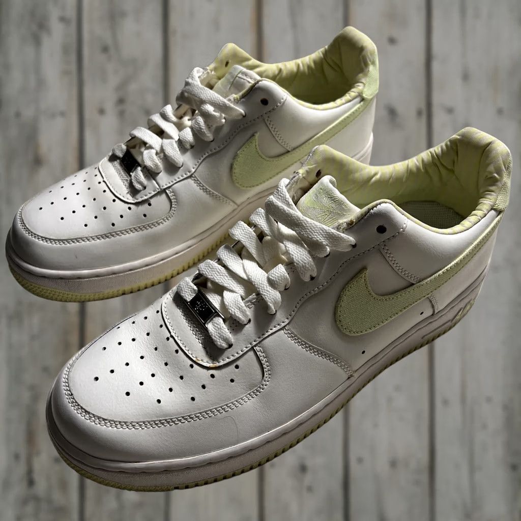 Nike Nike Air Force One 315115-137 Women’s 11 White Barley Volt Low Top Leather Sneakers Basketball Shoes Womens Size US 9 / IT 39 - 1 Thumbnail