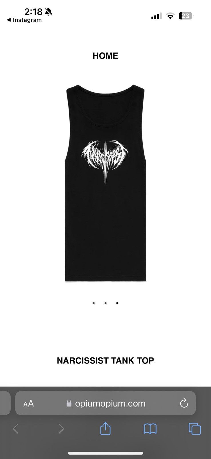 Destroy Lonely × Ken Carson × Playboi Carti Narcissist Tank Top Opium October Drop 2023 Size US L / EU 52-54 / 3 - 5 Thumbnail
