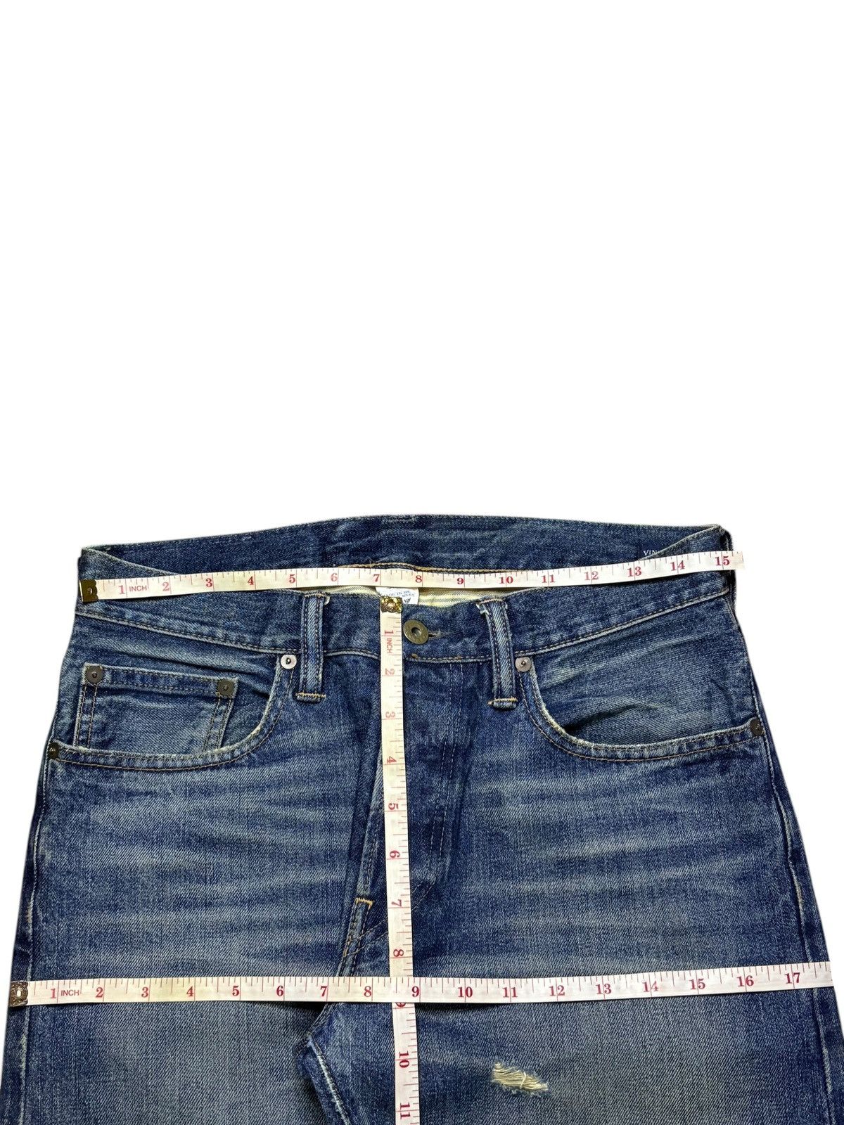 Japanese Brand Vintage Japanese Brand Mud Wash Distressed Ripped Jeans Size US 30 / EU 46 - 12 Thumbnail