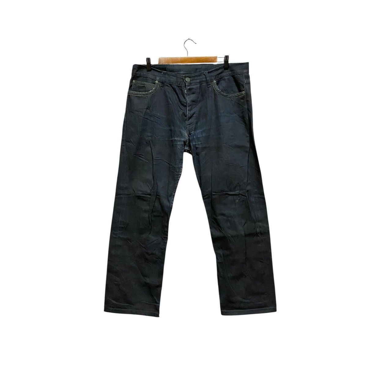 Lanvin Vintage Lanvin X Acne Studio Super Black Denim 12OZ Size US 33 - 1 Thumbnail