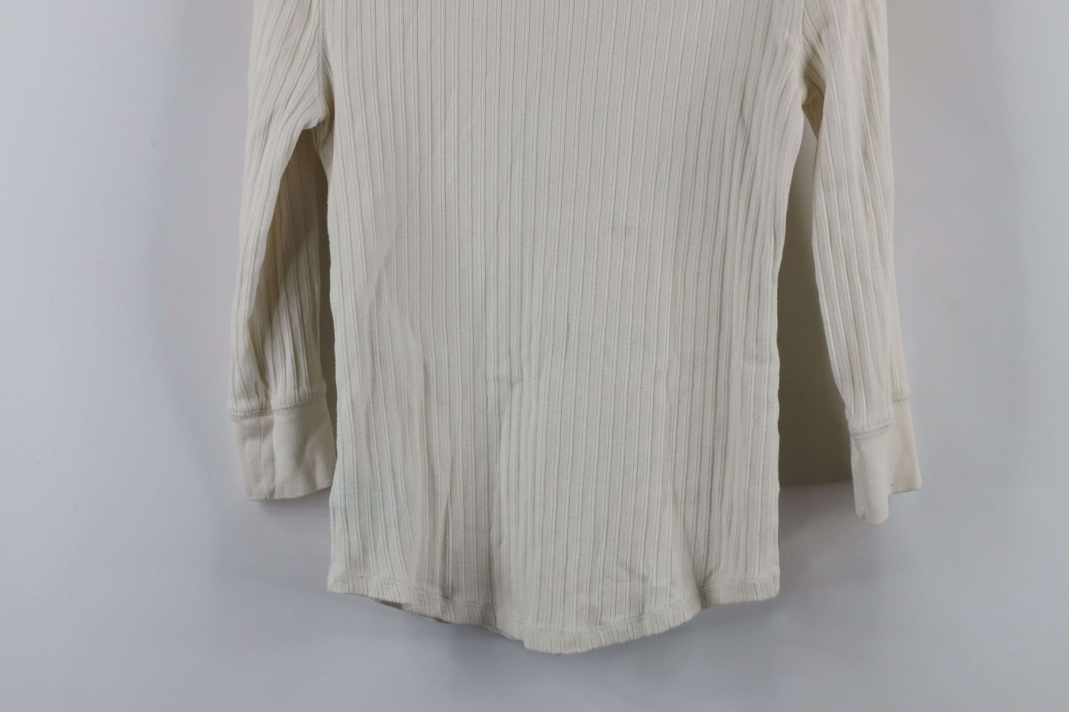 Ralph Lauren × Vintage Vintage 90s Y2K Ralph Lauren Ribbed Knit Fairy T-Shirt Cream Size S / US 4 / IT 40 - 13 Thumbnail