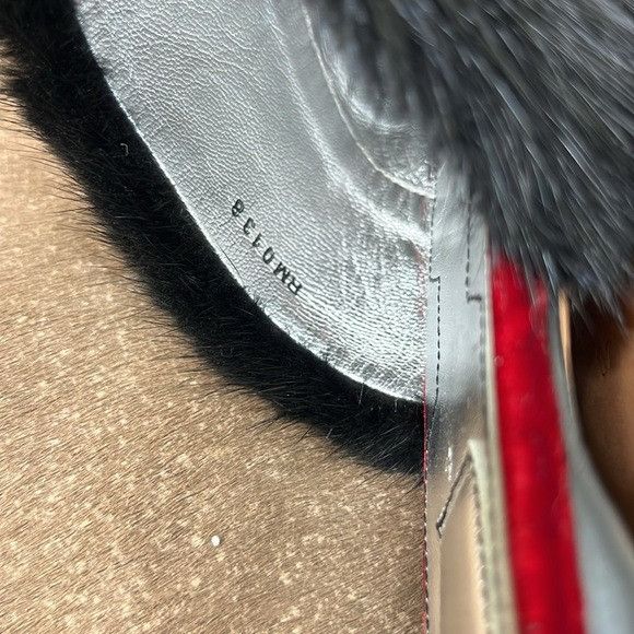Givenchy Givenchy Bedford Mule Red Velvet and Black Mink Fur Slippers Size US 10 / IT 40 - 8 Thumbnail