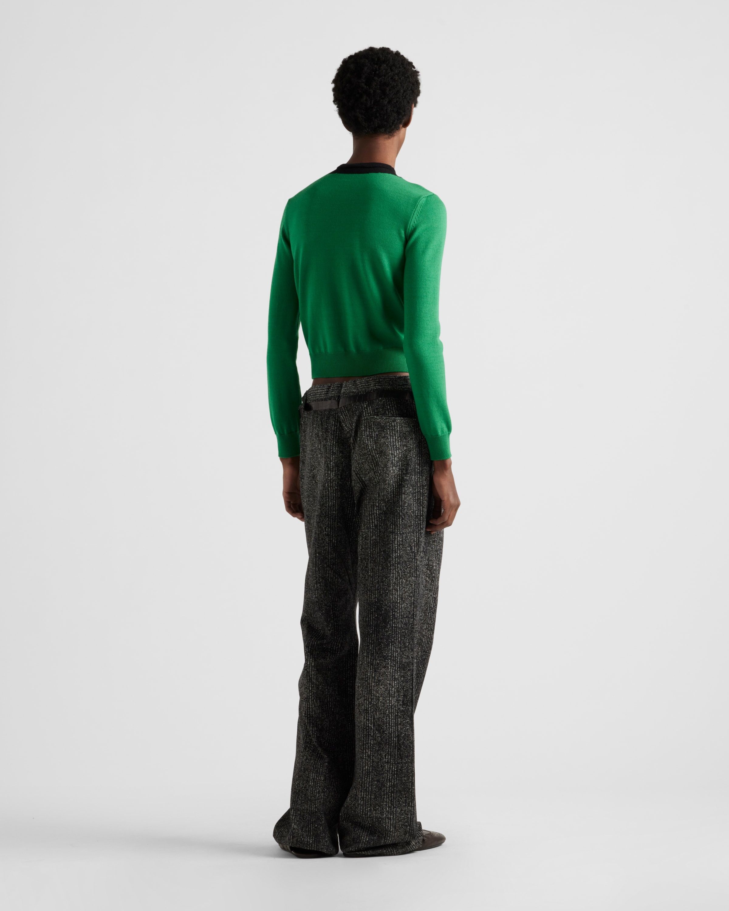 Prada o1bcso1str1025 Wool Sweater in Green Size US S / EU 44-46 / 1 - 2 Thumbnail