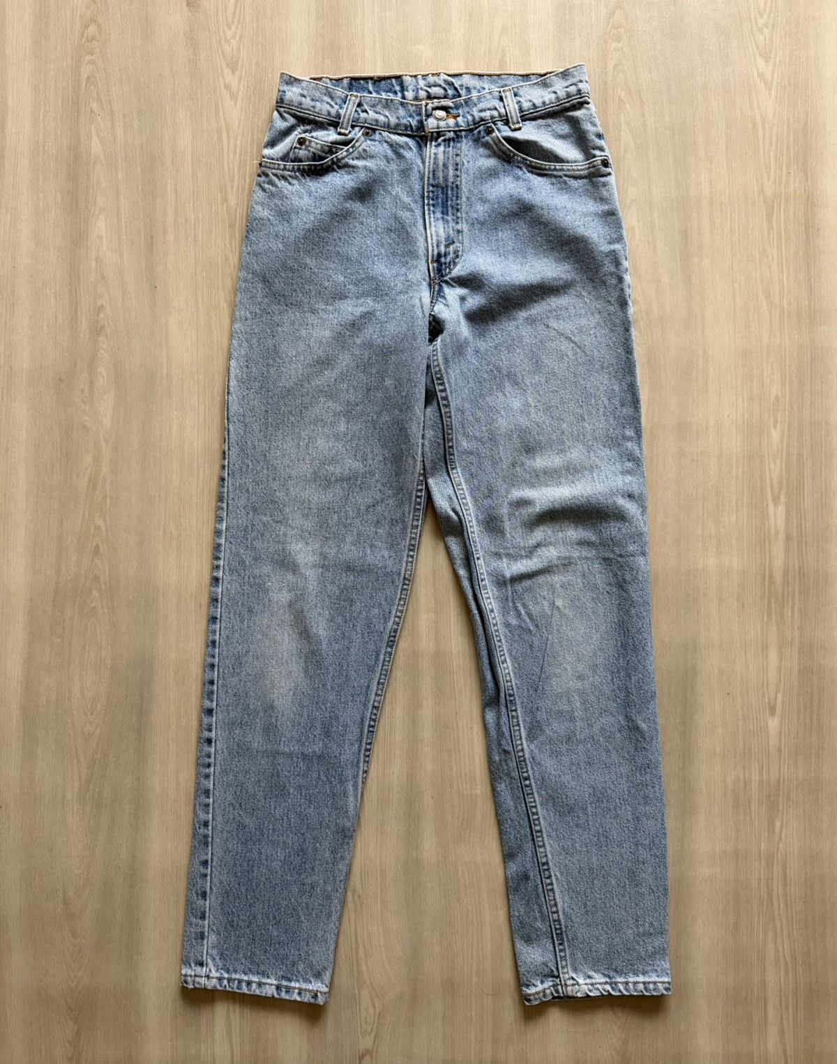 Levi's Vtg 90s Levis 550 Student Fit Orange Tab Made In USA 29x32 Size US 28 / EU 44 - 5 Thumbnail