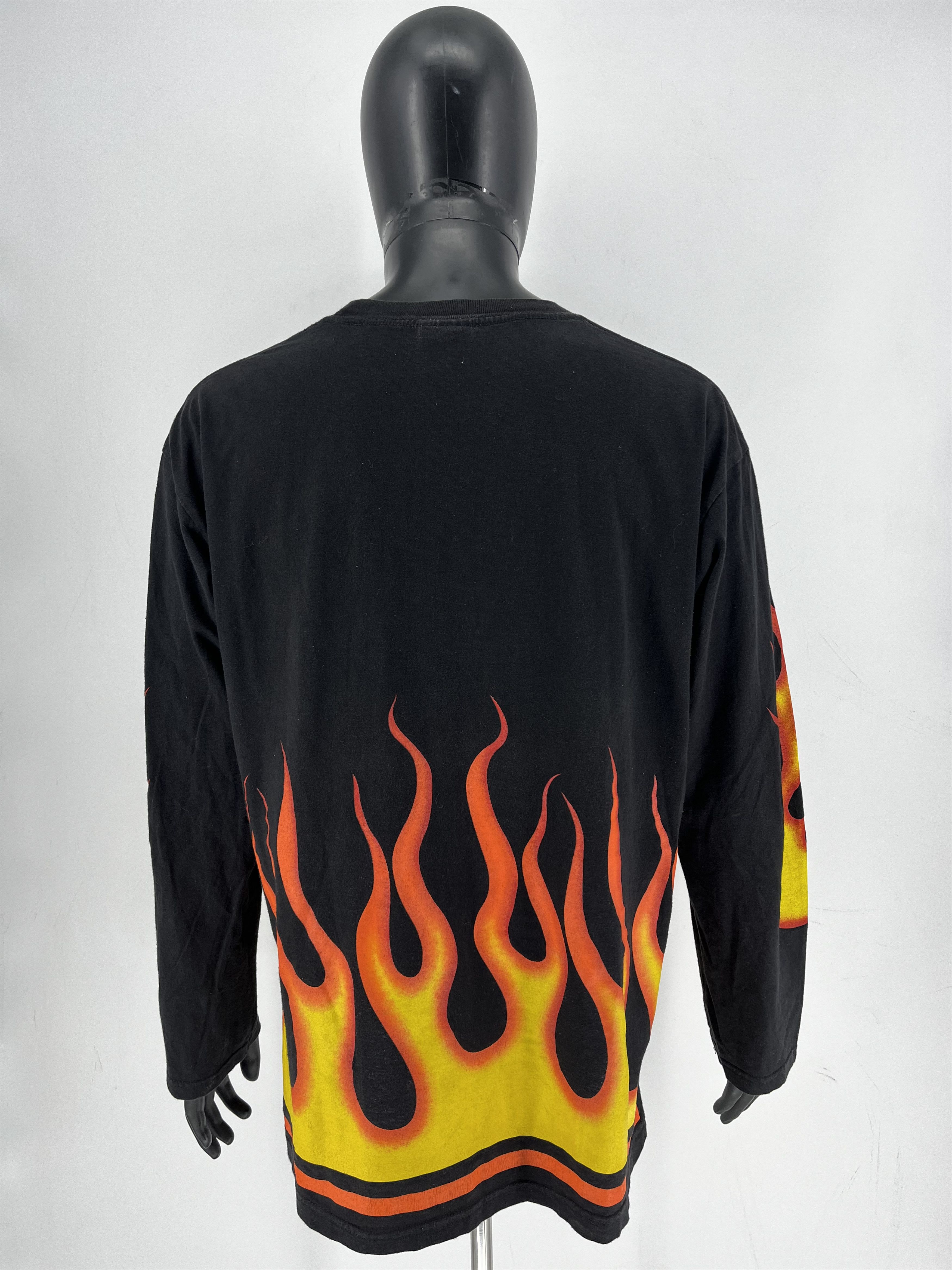 Band Tees Vintage Y2K Flame All Over Print Longsleeve Tee Size US L / EU 52-54 / 3 - 8 Thumbnail