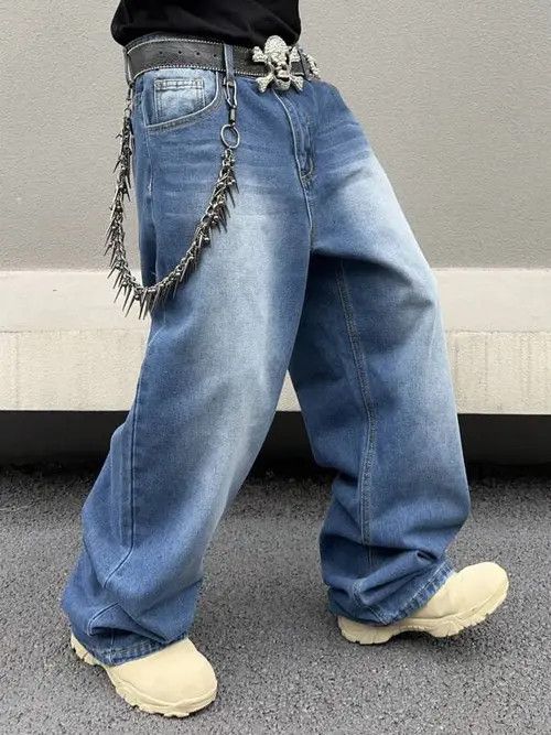 Jean Washed Y2k Denim Jeans Skate fit Baggy Size US 30 / EU 46 - 1 Thumbnail