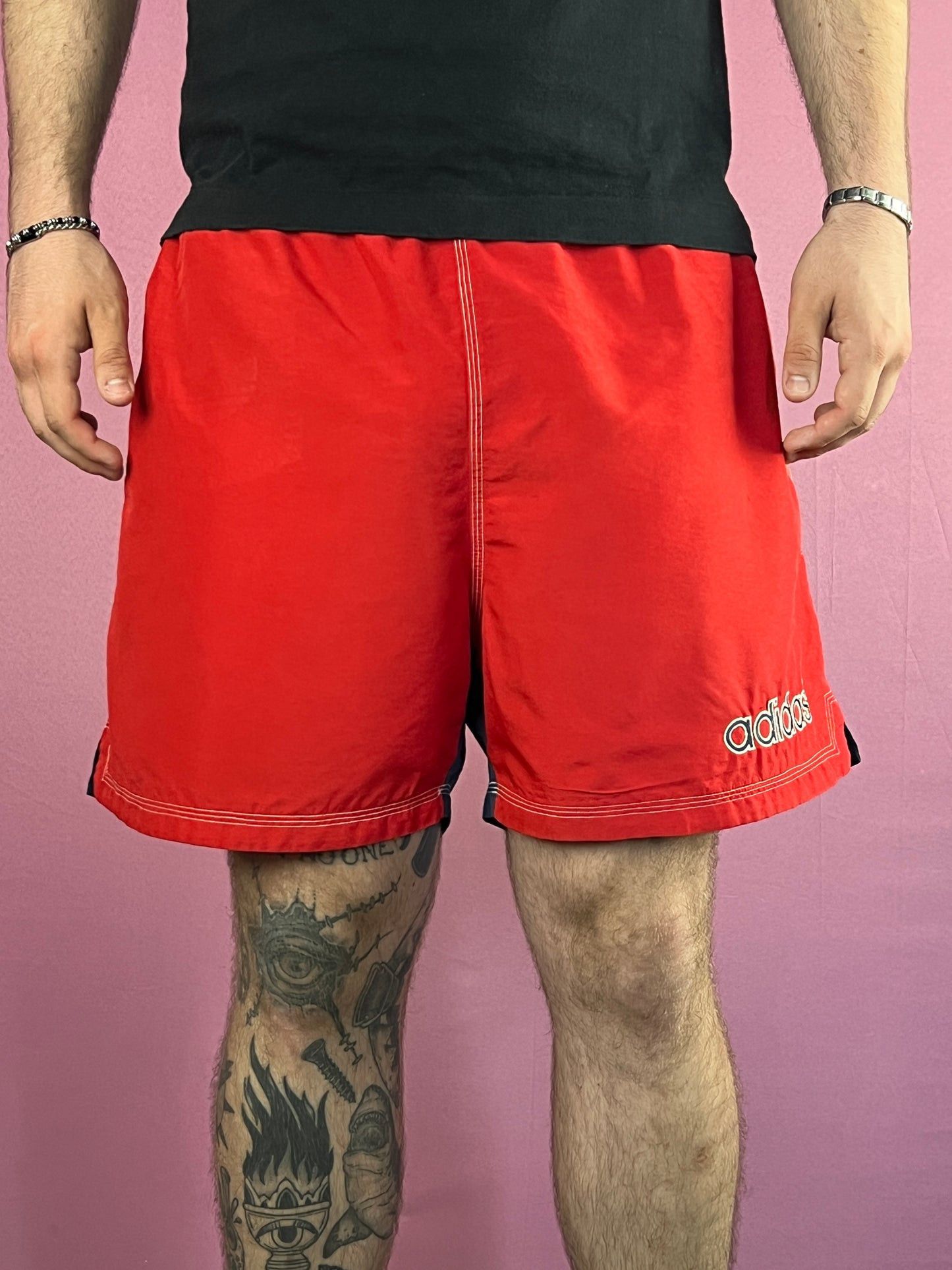 Adidas × Vintage 90s Adidas Vintage Men's Sport Shorts - L Size US 34 / EU 50 - 1 Thumbnail