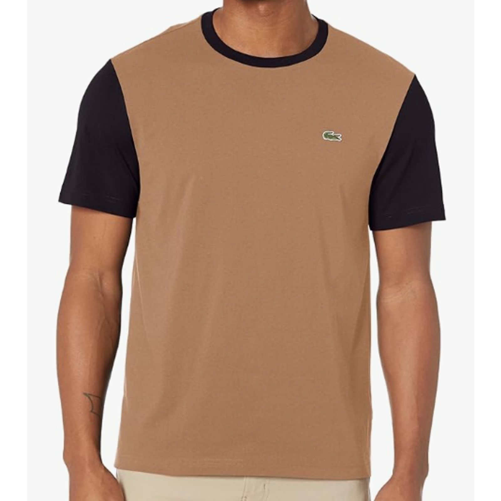 Lacoste Lacoste Mens Short Sleeve Color Blocked Crew Neck T-Shirt XL Size US XL / EU 56 / 4 - 1 Thumbnail