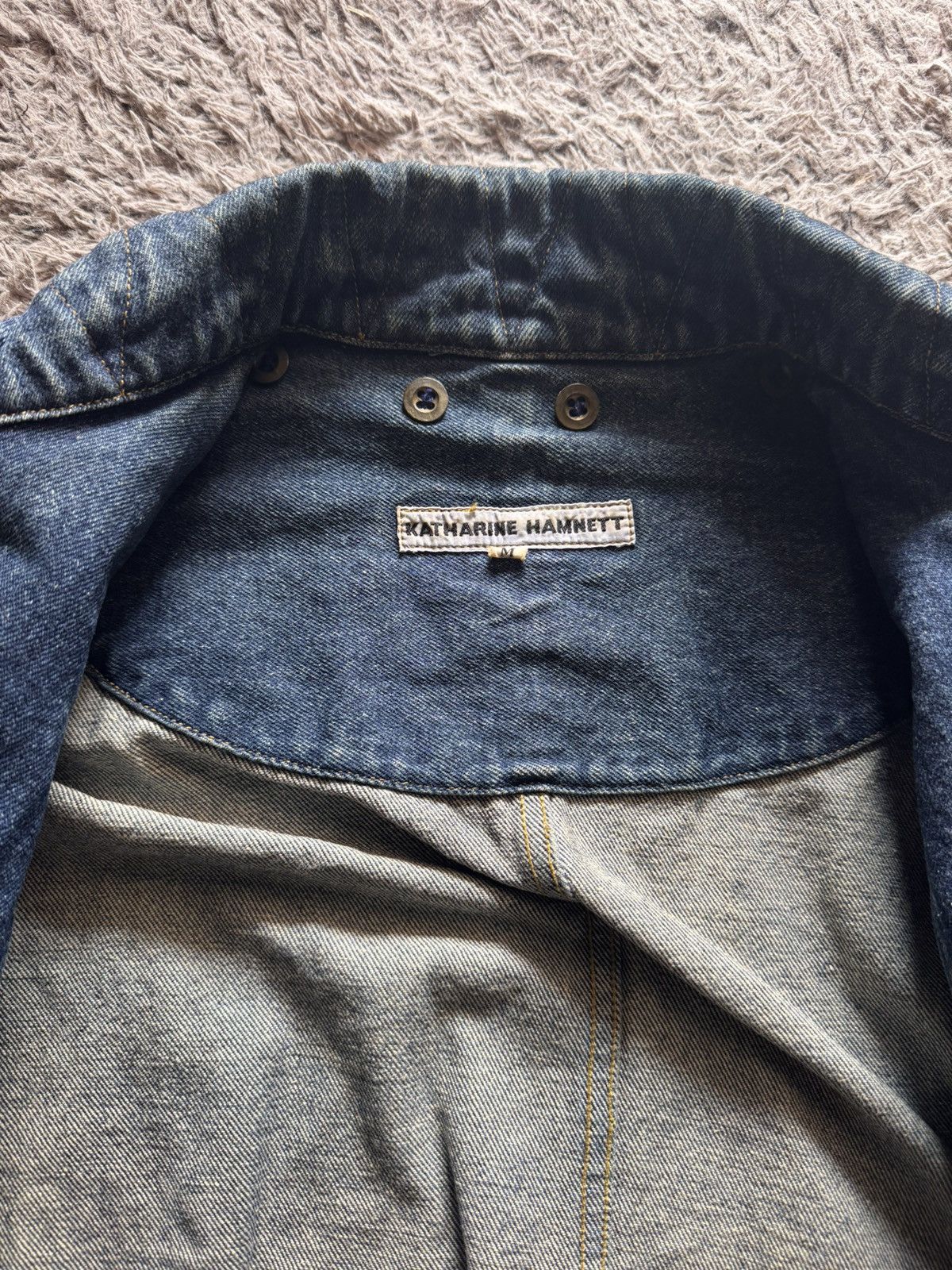 Katharine Hamnett London SOLD Katharine Hamnett Denim Cargo Bomber Jacket Size US L / EU 52-54 / 3 - 8 Thumbnail