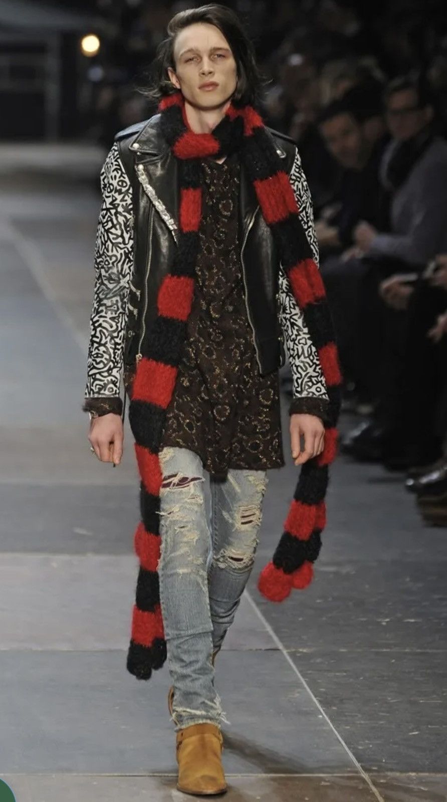 Saint Laurent Paris FW13 Holy Grail Saint Laurent crash Hedi jeans 36 skinny d02 Size US 36 / EU 52 - 1 Thumbnail