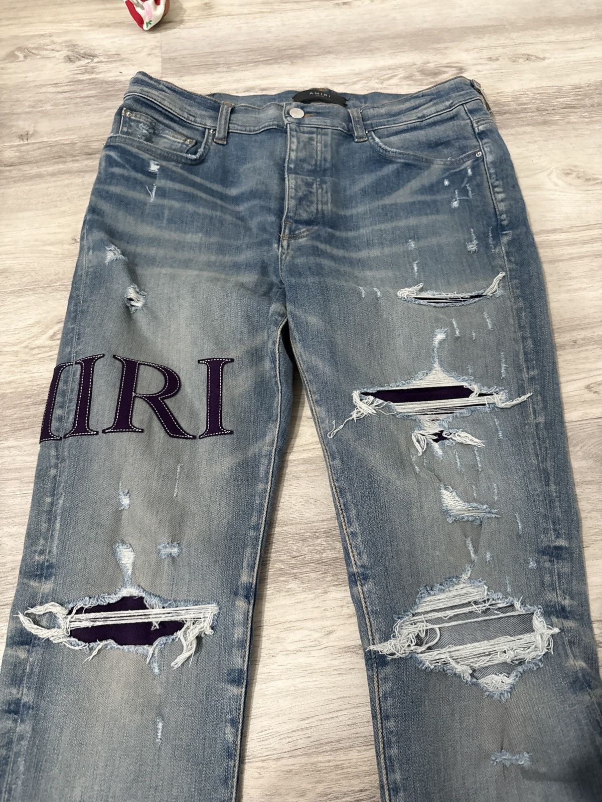Amiri Amiri Indigo Serif Purple Logo Jean Size US 34 / EU 50 - 2 Thumbnail