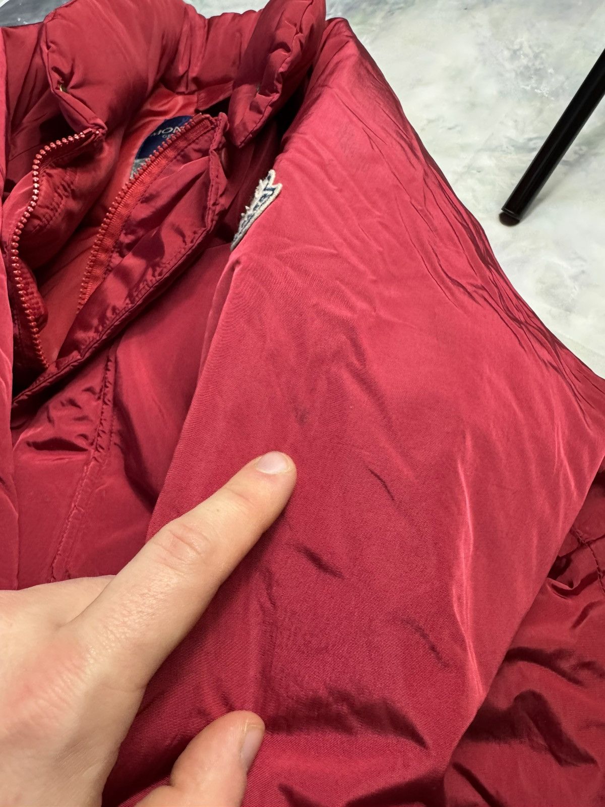 Moncler Vintage Moncler Grenoble Red Long Puffer Jacket Size US XL / EU 56 / 4 - 10 Thumbnail