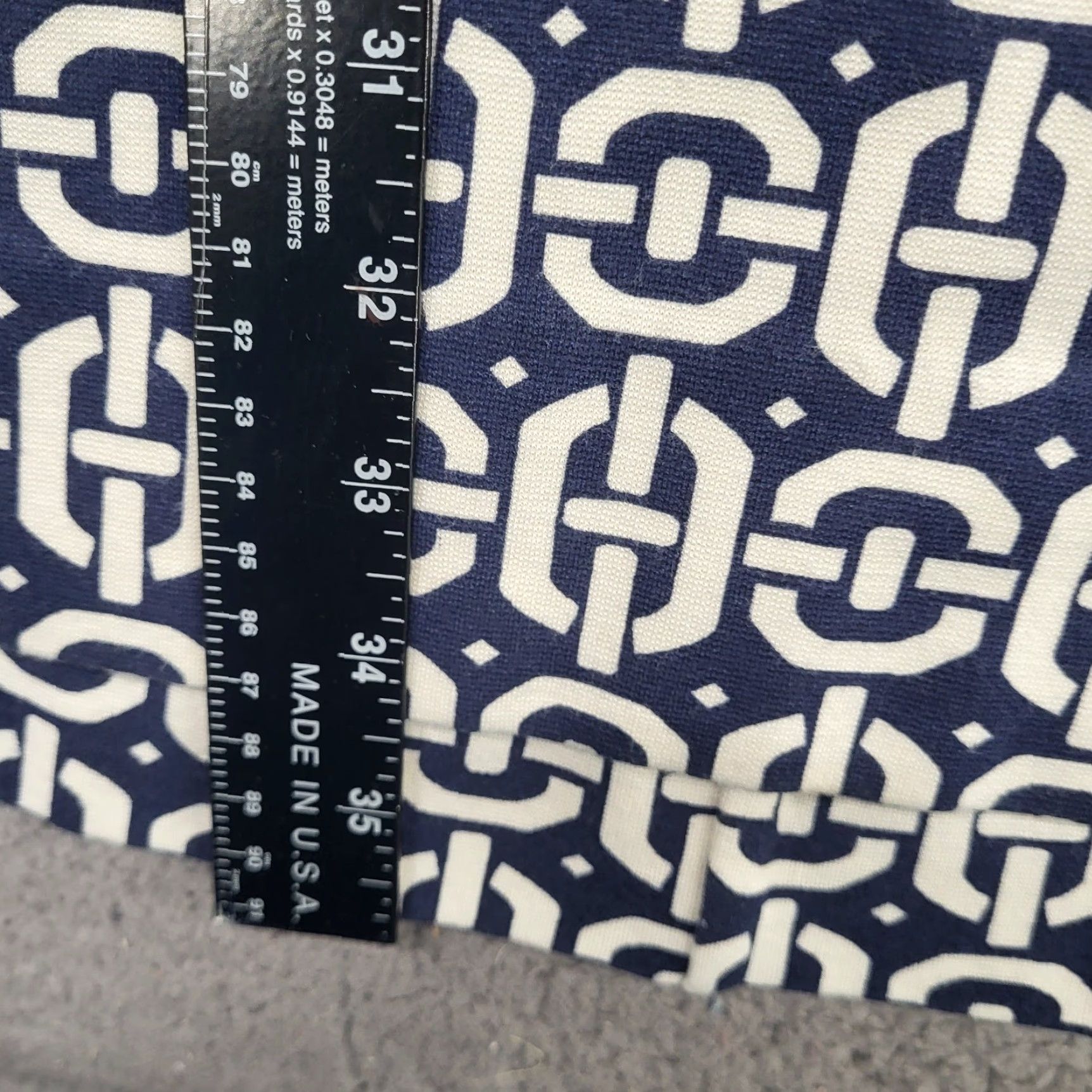 Banana Republic Banana Republic Dress Women’s 14 Blue Geo Print Sheath Rear Zip Back Ponte Dress Size XL / US 12-14 / IT 48-50 - 7 Thumbnail