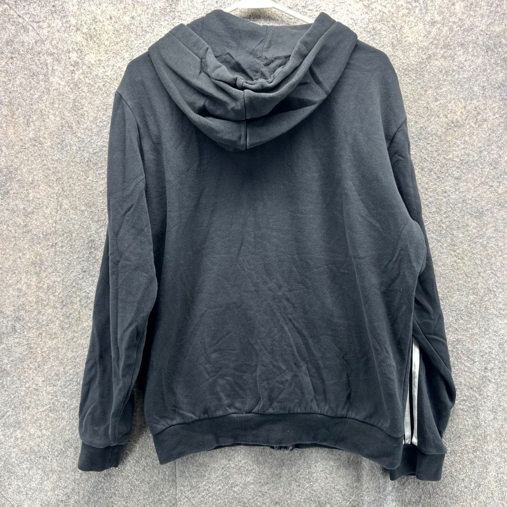 Adidas Adidas Jacket Mens Medium Black White Full Zip Hooded Athletic Trefoil Fleece Shirt Size US M / EU 48-50 / 2 - 2 Thumbnail
