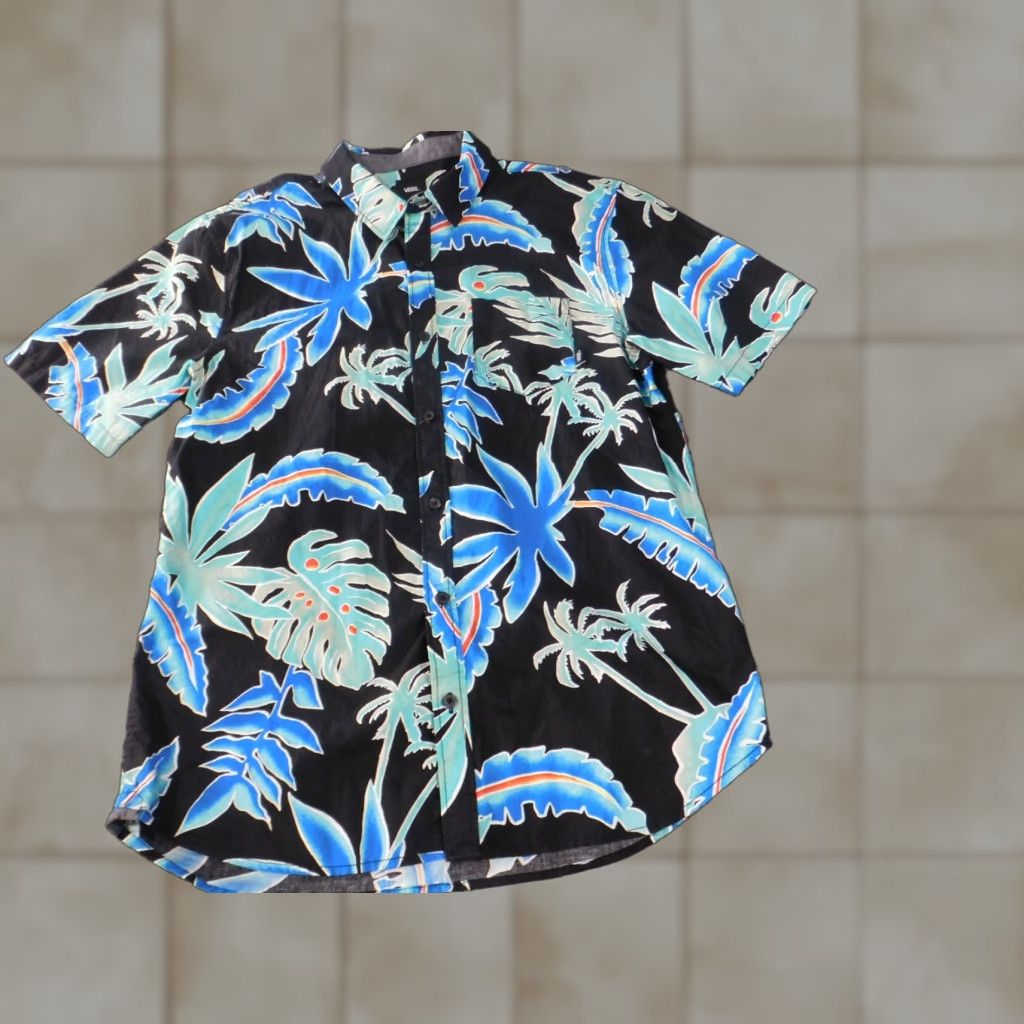 Vans Vans Shirts Mens Large Black Floral American Hawaiian Button-Up Short Sleeve Collared Button-Up - Mens Size US L / EU 52-54 / 3 - 1 Thumbnail