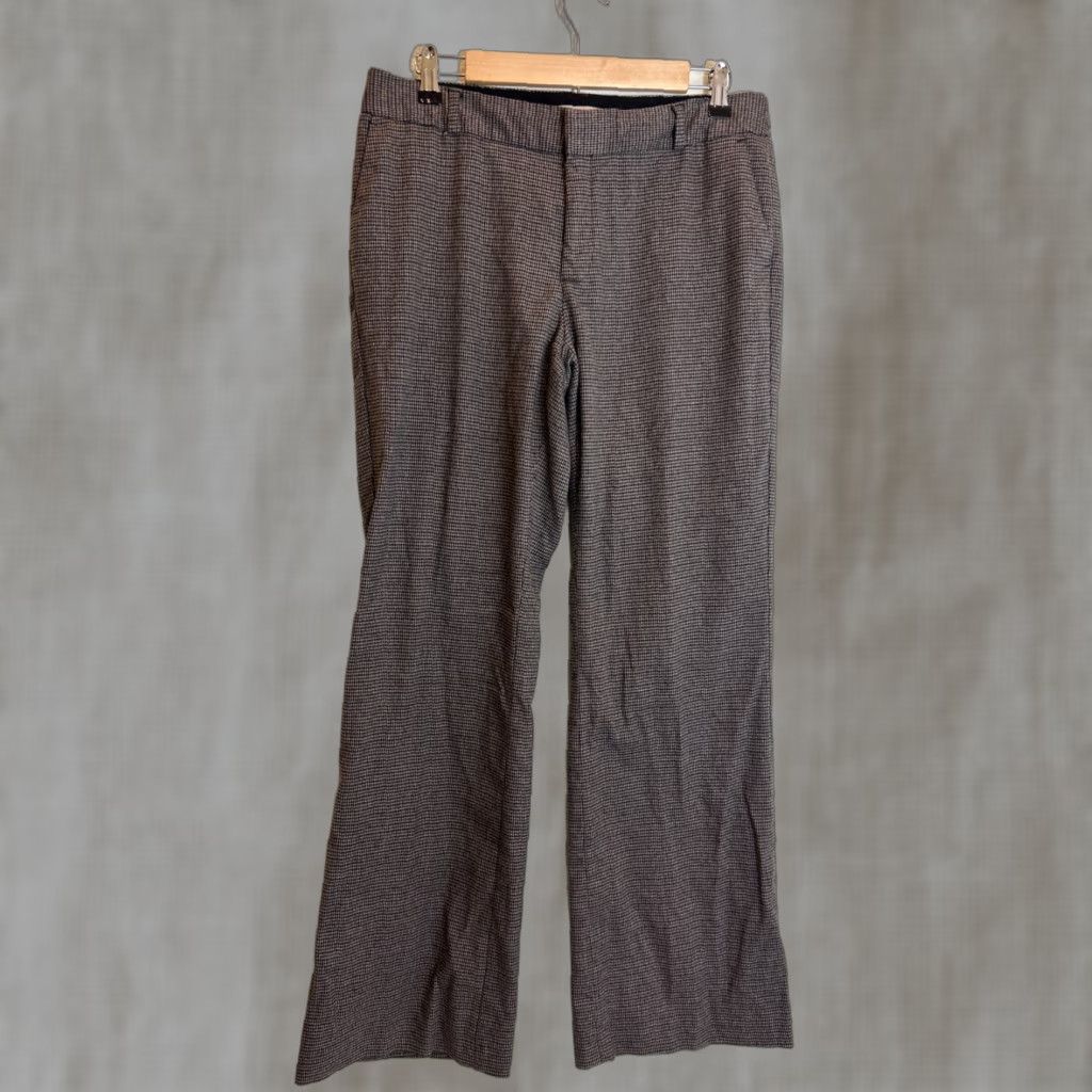 Banana Republic VINTAGE Banana Republic Pants Womens Size 10 Brown Houndstooth Polyester Relaxed Dress Pants 32x32 Size 32" / US 10 / IT 46 - 1 Thumbnail