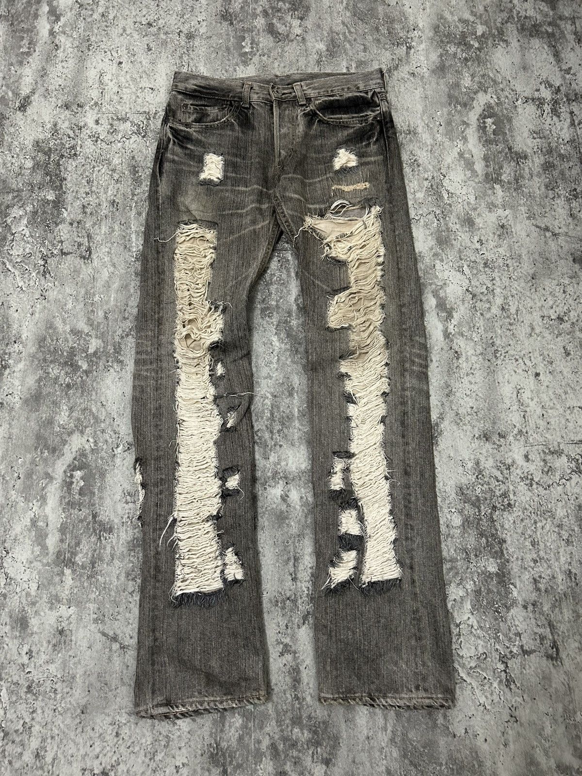 Japanese Brand Ego Tripping Japan Distressed Denim Pants Size US 30 / EU 46 - 3 Thumbnail