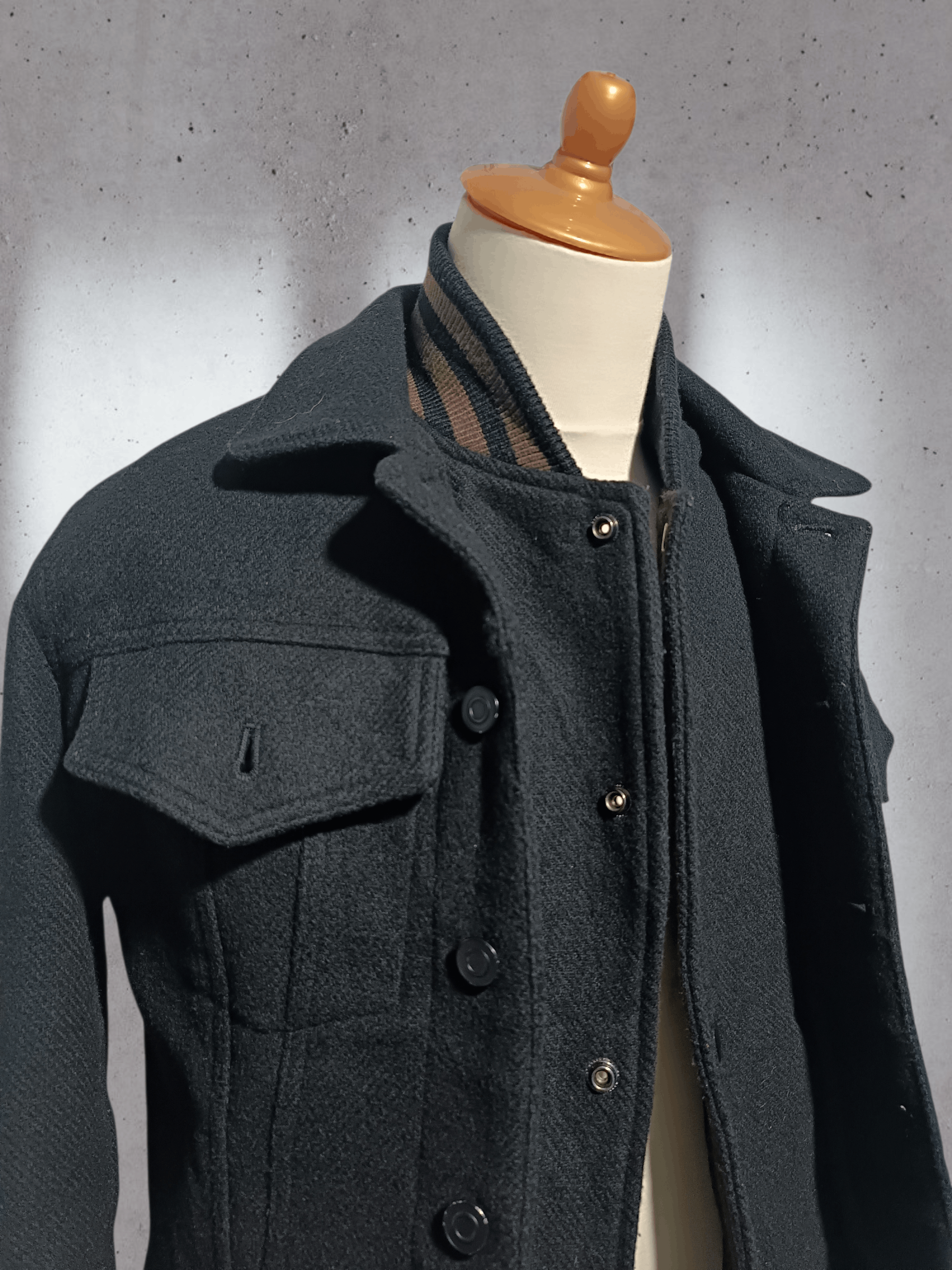 Japanese Brand Varsity Trucker Double Layer Wool Jacket Size US M / EU 48-50 / 2 - 4 Thumbnail