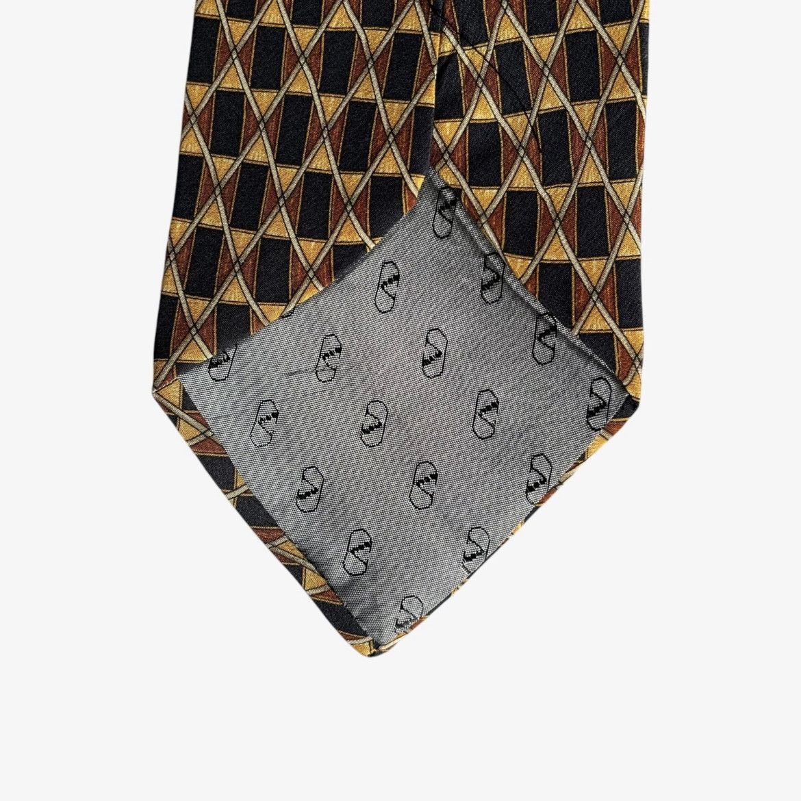 Valentino Vintage 90s Valentino Geometric Abstract Print Silk Tie Size ONE SIZE - 4 Thumbnail