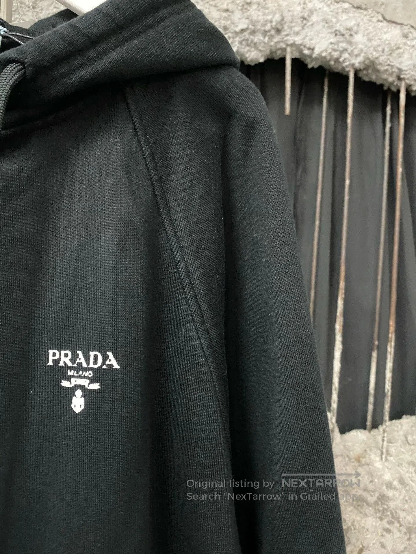 Prada prada black zip-up hoodie sweatshirt. Size US XS / EU 42 / 0 - 5 Thumbnail