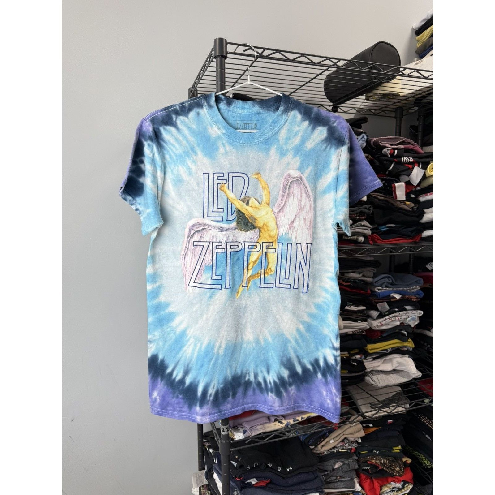 Led Zeppelin Vintage Led Zeppelin Band T Shirt Tie Dye Liquid Blue Size US S / EU 44-46 / 1 - 1 Thumbnail