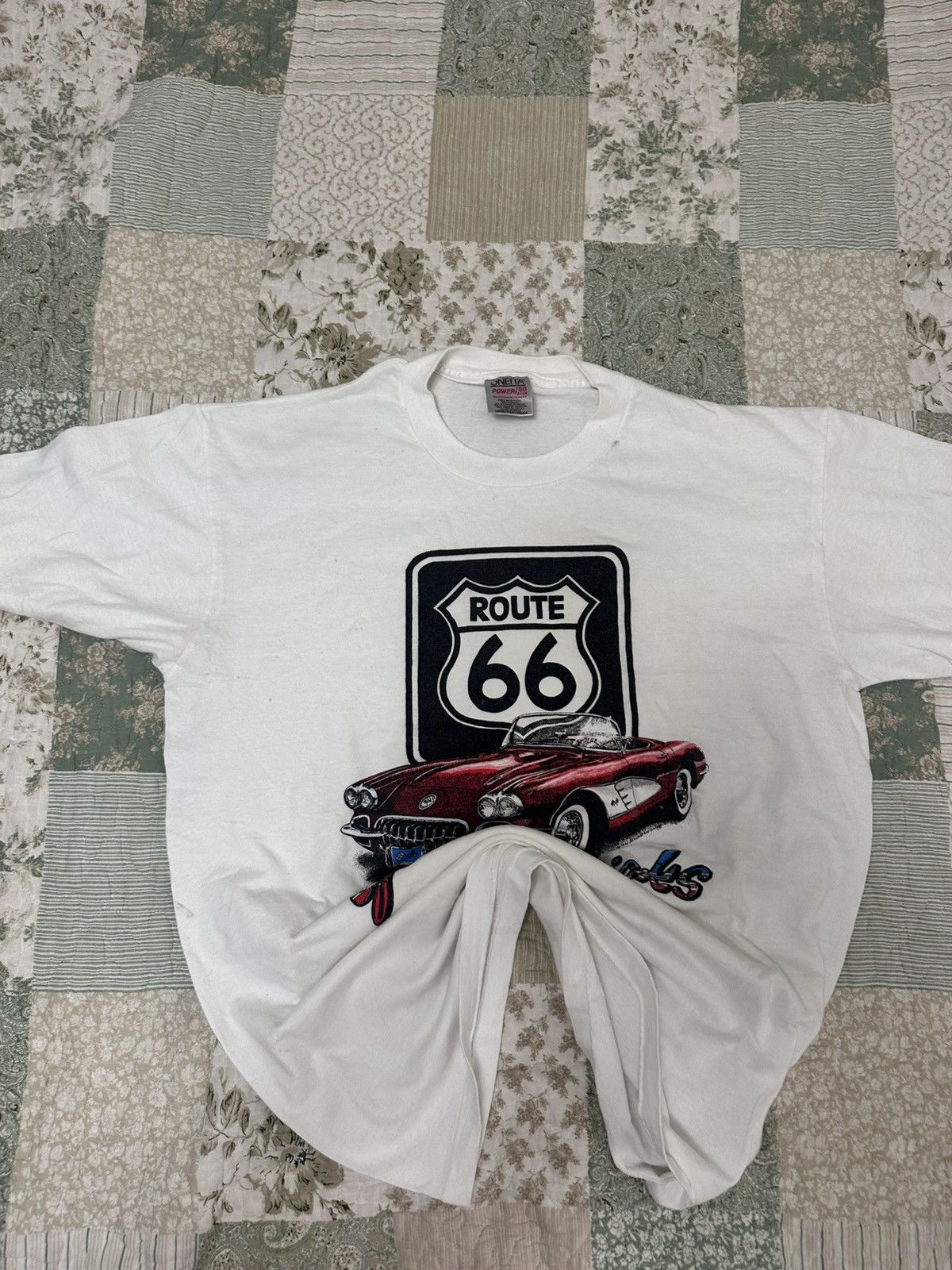 Vintage Vintage White Corvette Tee Size US L / EU 52-54 / 3 - 2 Thumbnail