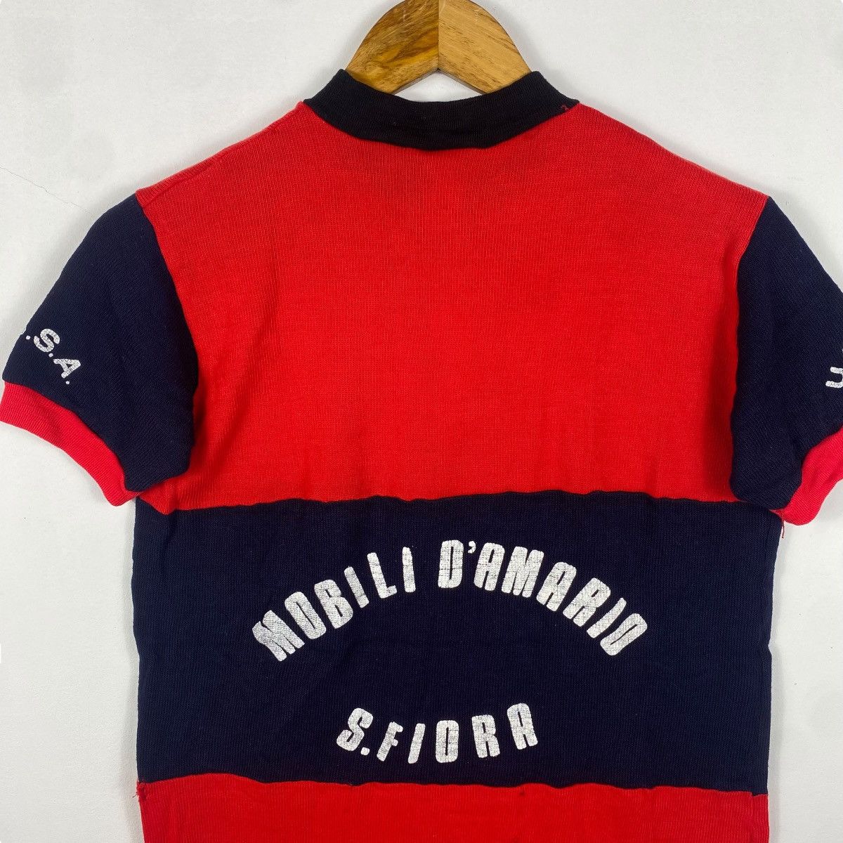 Vintage Vintage 80's MOBILI D'AMARIO Santa Fiora Ussa Cycling Jersey Size US S / EU 44-46 / 1 - 5 Thumbnail