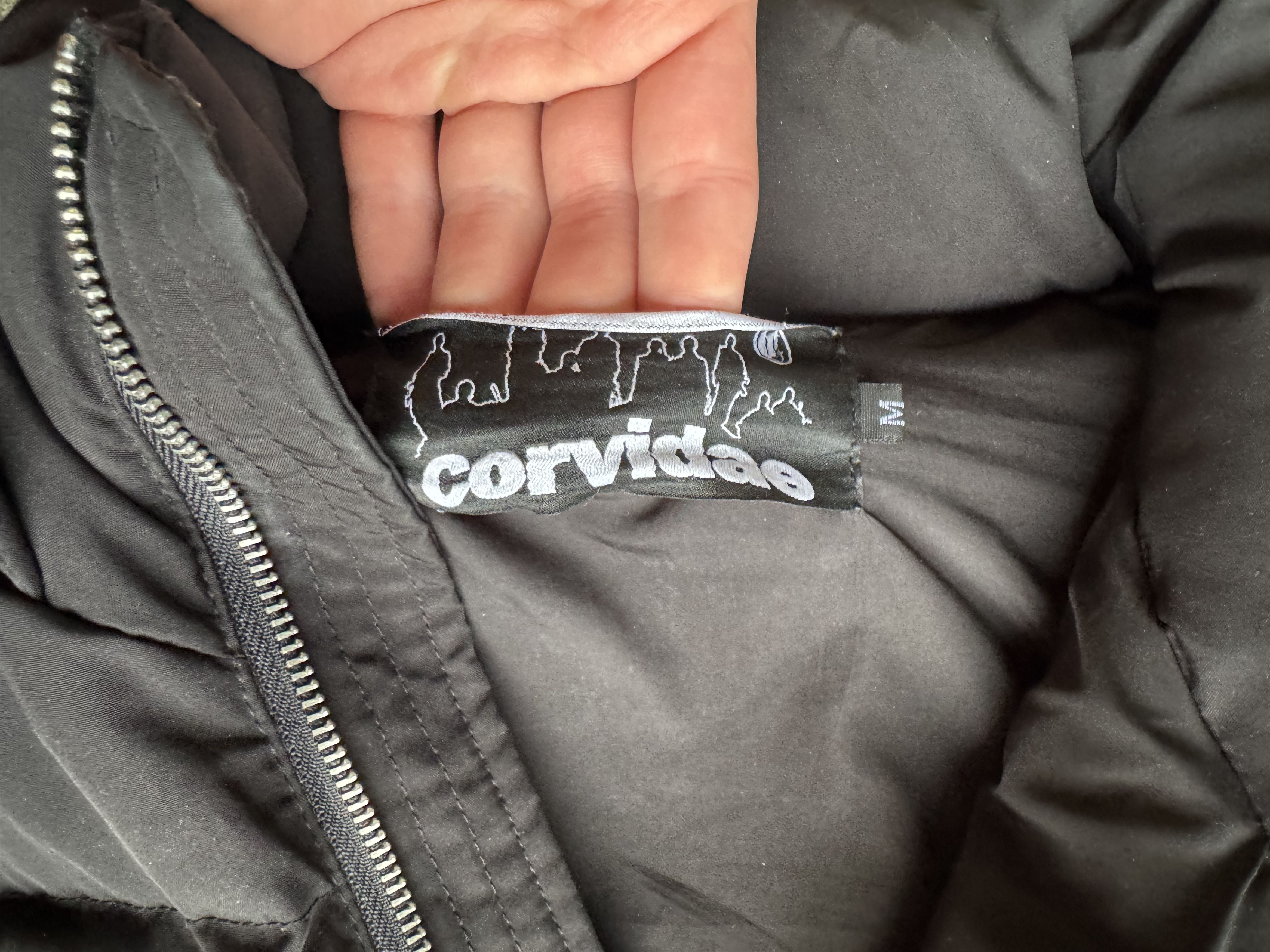 Other Corvidae Black Logo Puffer Jacket Size US M / EU 48-50 / 2 - 3 Thumbnail
