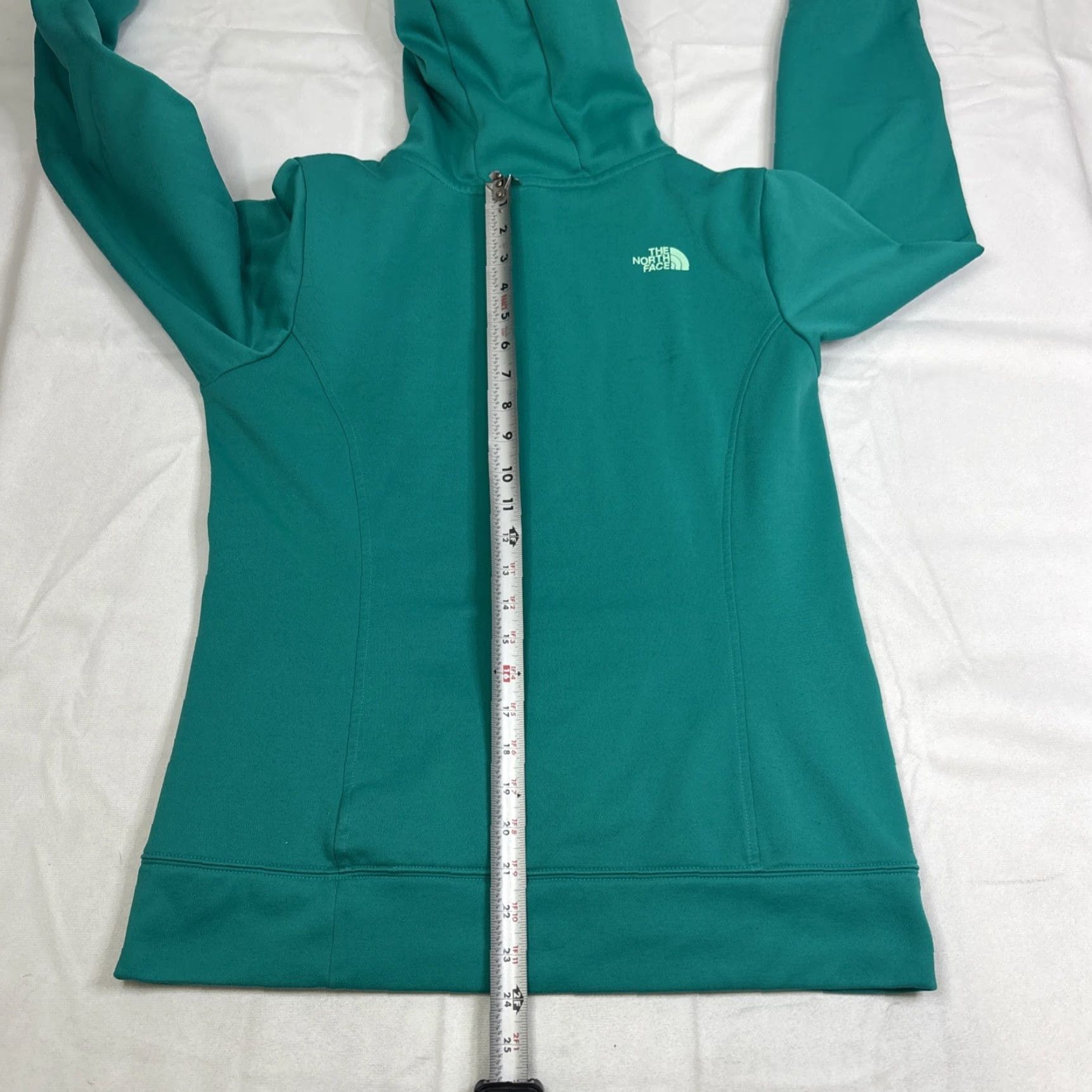The North Face The North Face Women's M Sports Hoodie Teal 100% Polyester Logo Print Long-Sleeve Pullover Hoodie Activewear Size M / US 6-8 / IT 42-44 - 6 Thumbnail