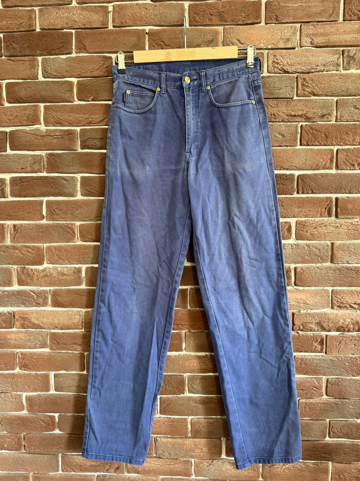 Vintage Vintage 90s Yves Saint Laurent Washed Denim Pants Blue 32 Size US 32 / EU 48 - 2 Thumbnail