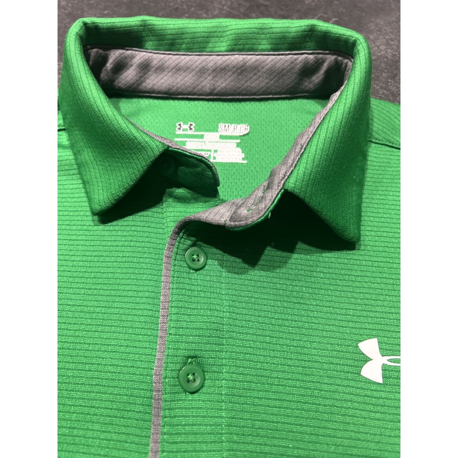 Under Armour Under Armour Tech Polo Green Mens S Short Sleeve Loose HeatGear Polo Golf Size US S / EU 44-46 / 1 - 6 Thumbnail