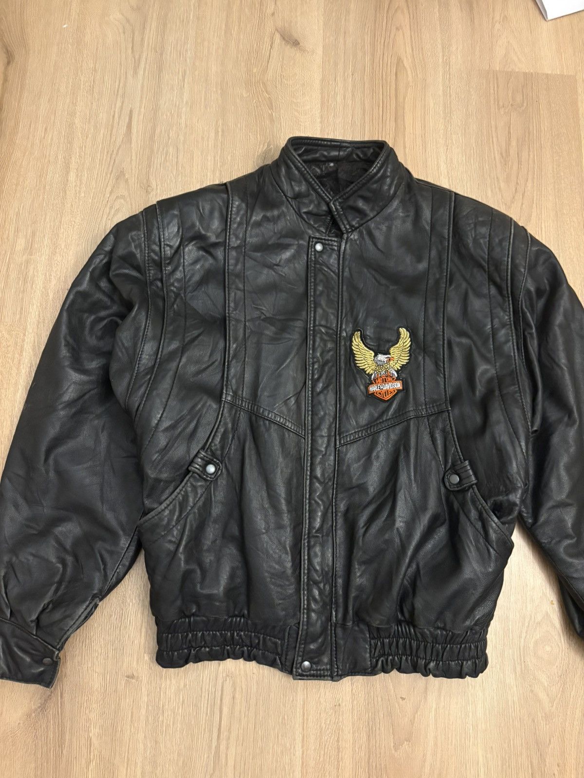 Harley Davidson Vintage 1990s Harley Davidson leather jacket size M Size US M / EU 48-50 / 2 - 2 Thumbnail