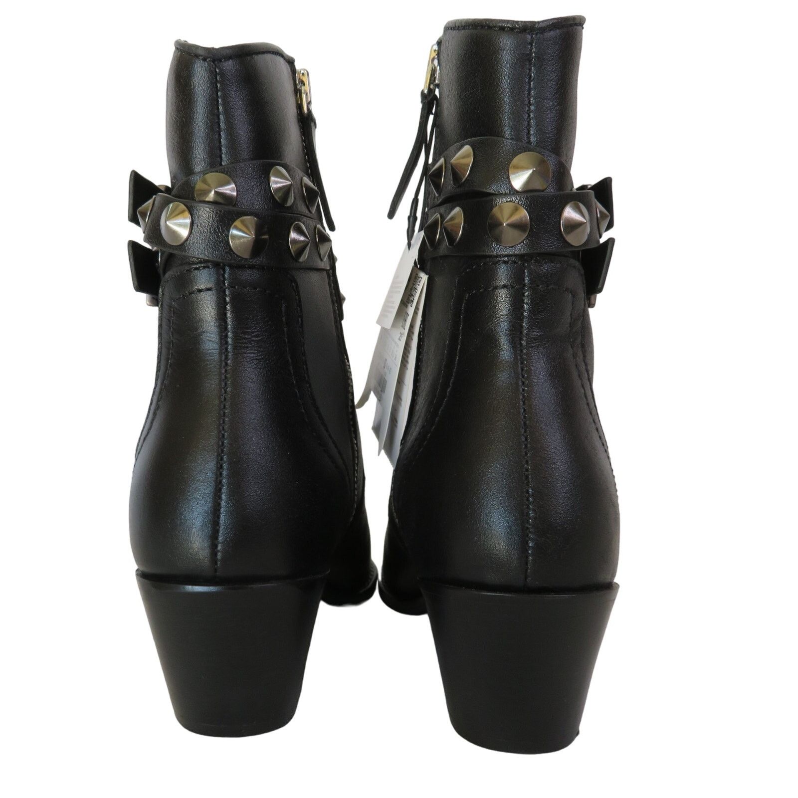 Zara ZARA Black Leather Studded Western Style Ankle Boots Sz W8 Size US 8 / IT 38 - 7 Thumbnail