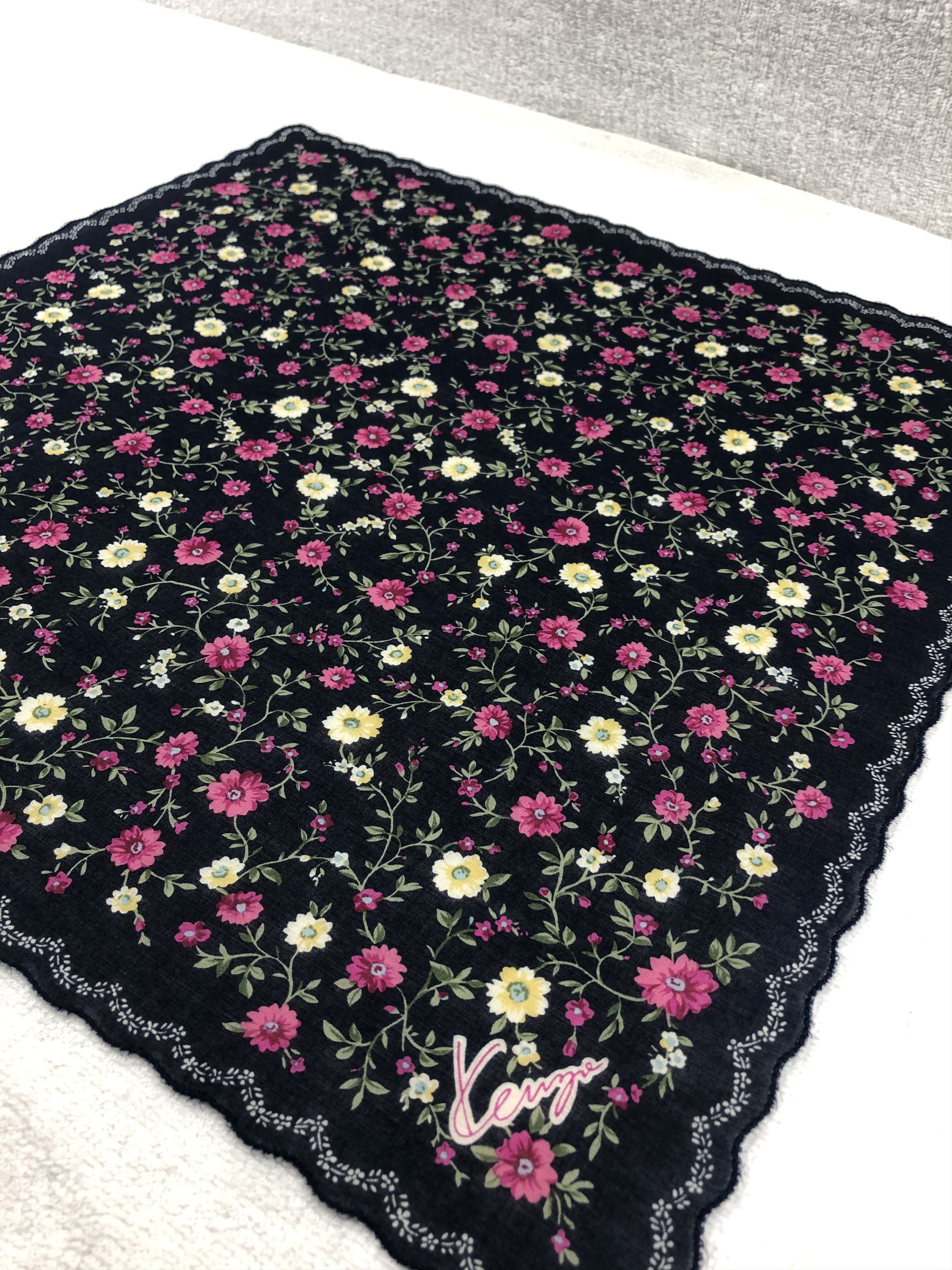 Kenzo × Vintage Kenzo Floral Bandana / Handkerchief / Neckerchief Size ONE SIZE - 3 Thumbnail