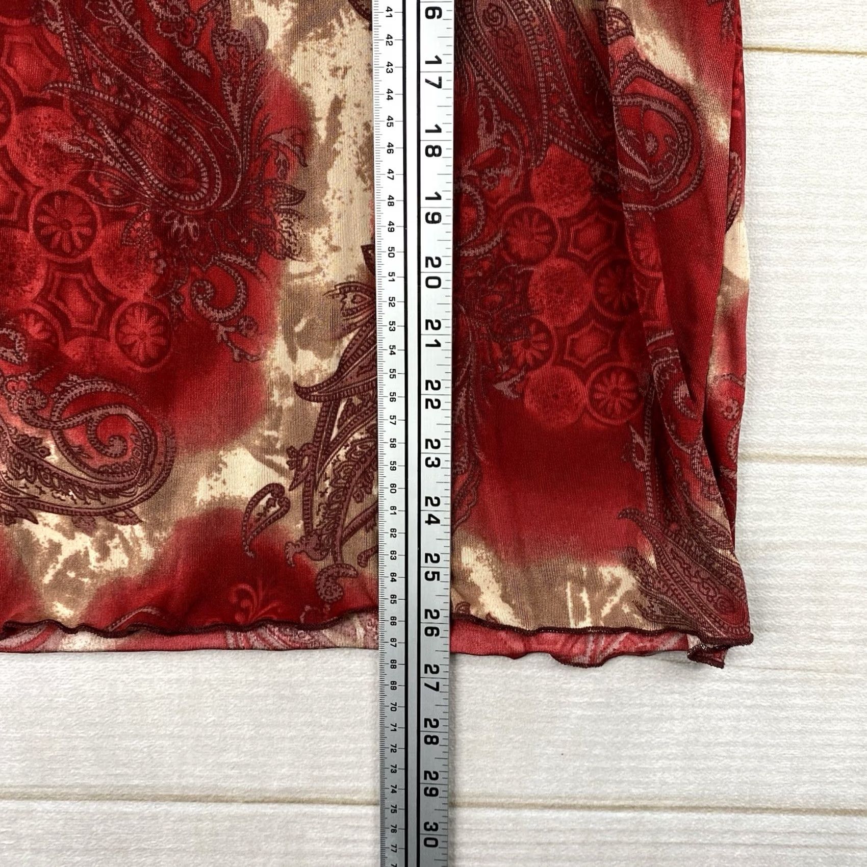 Vintage Susan Lawrence Blouse Womens 1X Red Paisley Embroidered Short Sleeve Boho Shirt Size XL / US 12-14 / IT 48-50 - 4 Thumbnail
