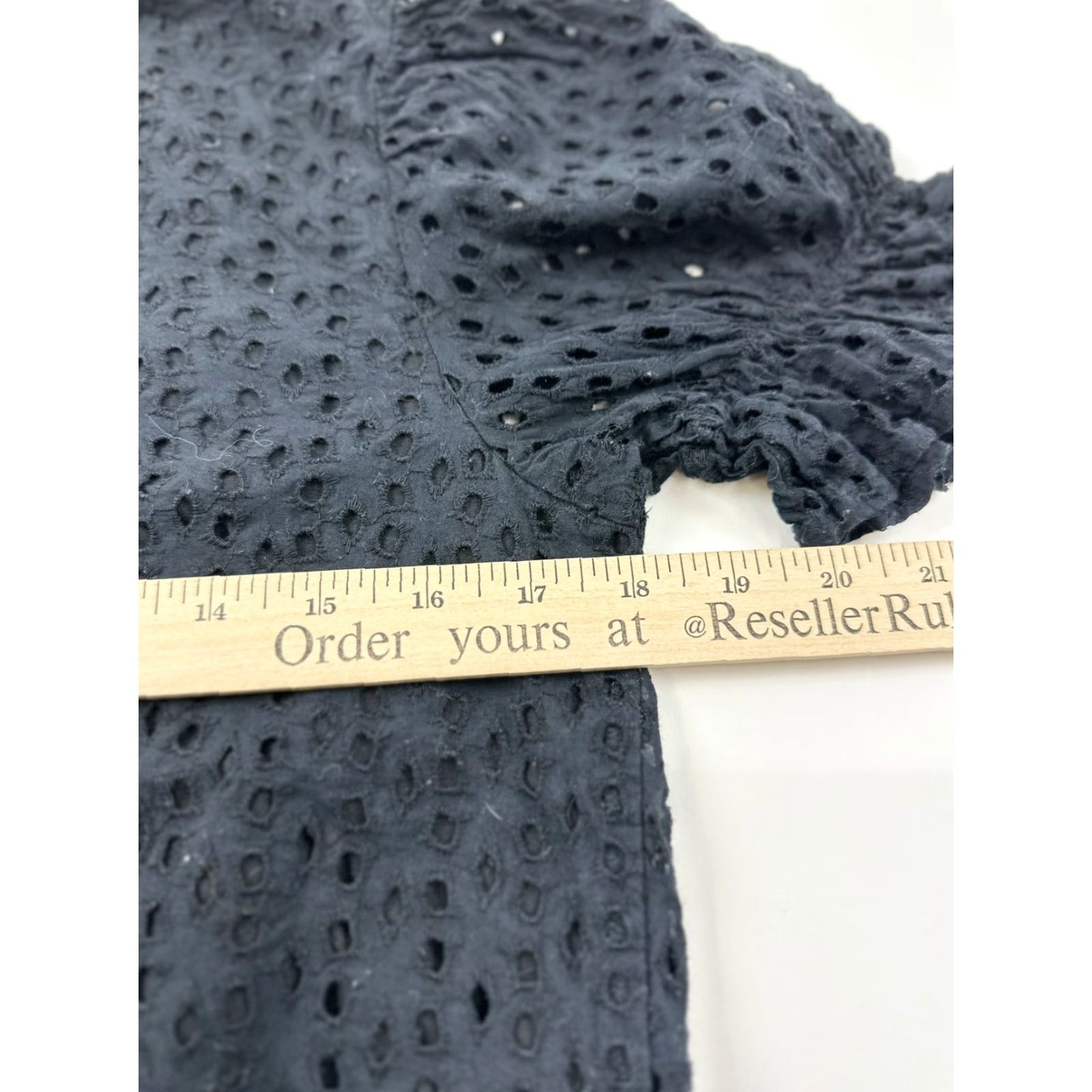 Nordstrom Wishing Waves Dress Women’s Medium M Black Eyelet Smocked Mini Nordstrom Anthro Size L / US 10 / IT 46 - 7 Thumbnail