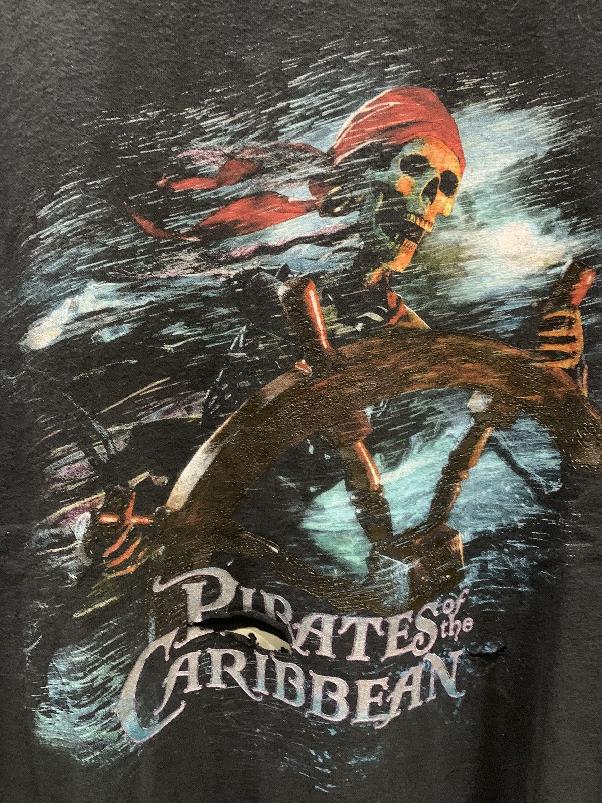 Vintage Vintage pirates of the caribbean Distressed T shirts Size US XXL / EU 58 / 5 - 2 Thumbnail