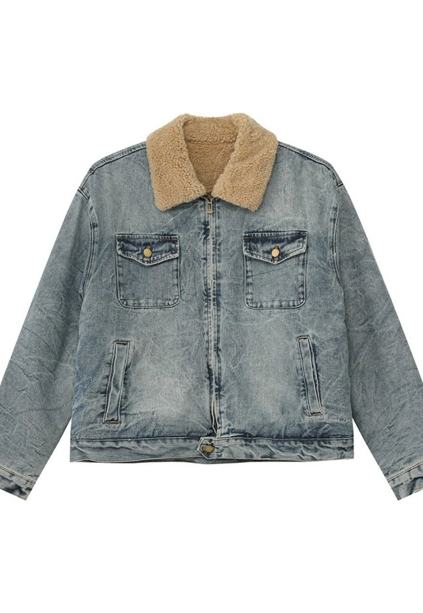 Other Men’s Faux lambswool warm denim jacket Size US M / EU 48-50 / 2 - 5 Thumbnail