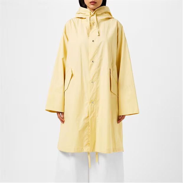 Jil Sander o1g2r1mq1024 Hooded Logo Parka in Yellow Size XXS / US 00 / IT 34 - 3 Thumbnail