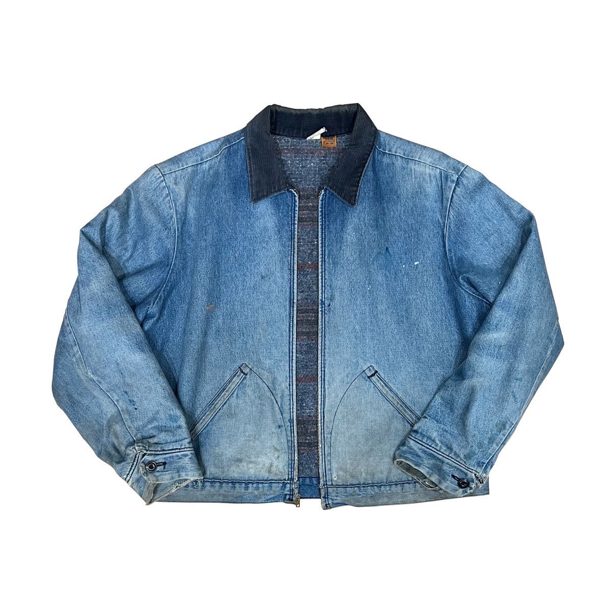 Vintage × Wrangler 80's Big Ben Wranglers Chore Barn Denim Jacket Size US S / EU 44-46 / 1 - 2 Thumbnail