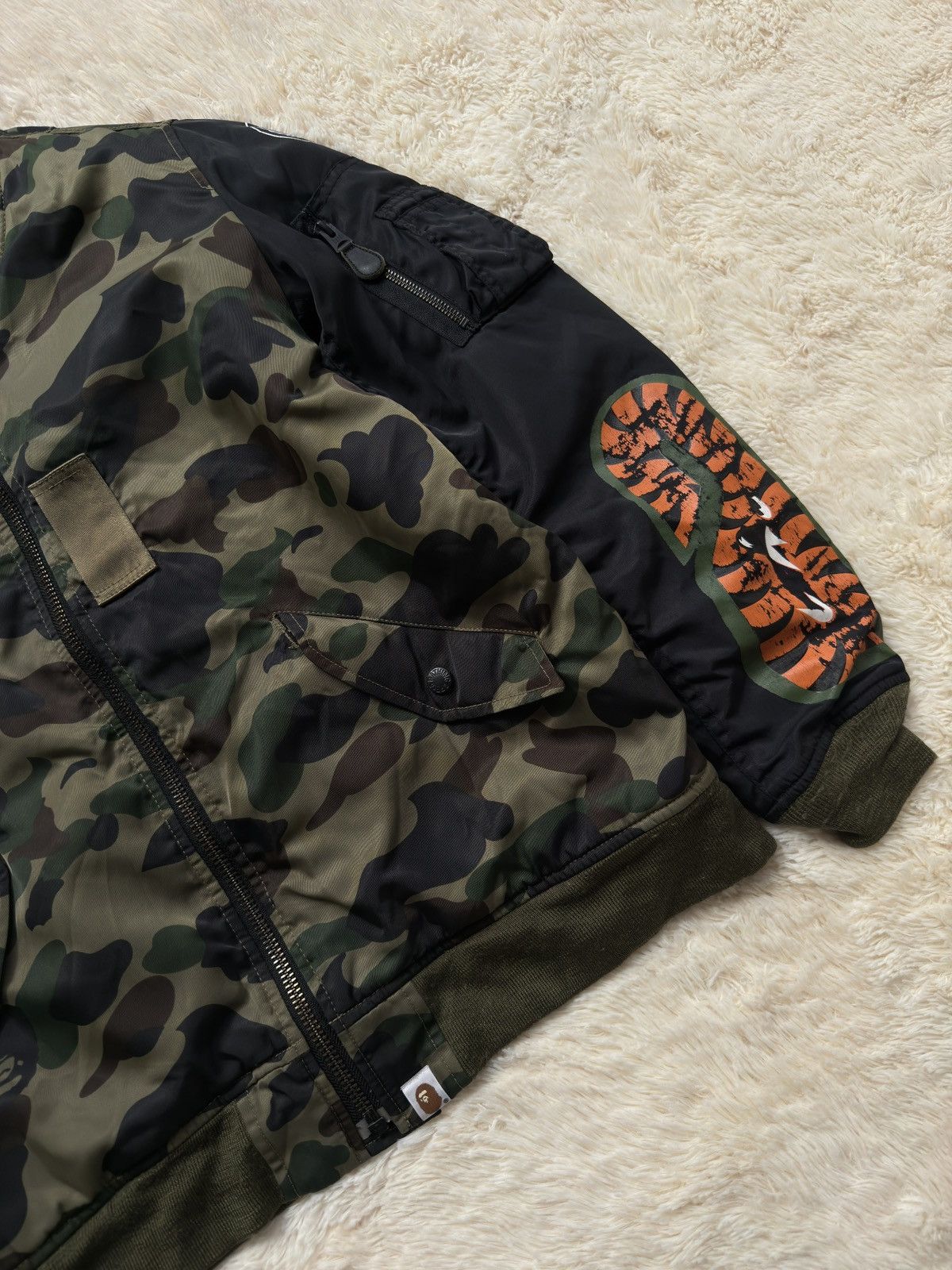 Bape Bape First Camo MA1 Shark bomber jacket M Size US M / EU 48-50 / 2 - 5 Thumbnail
