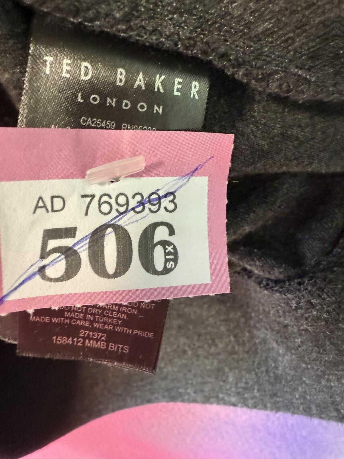 Other Ted Baker Men's Charcoal Grey Quarter Zip Jumper Sweater Size US L / EU 52-54 / 3 - 3 Thumbnail