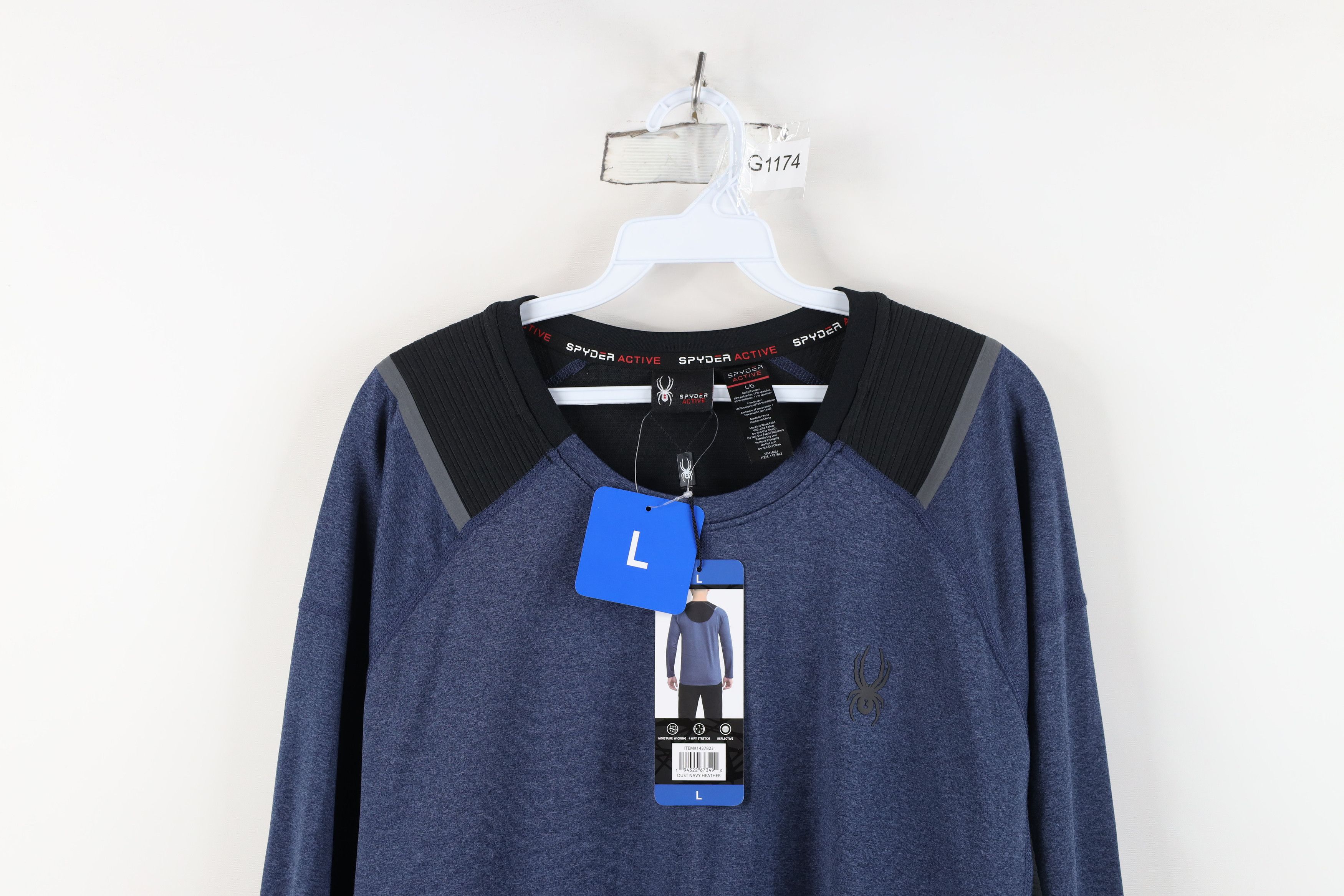 Spyder New Spyder Active Spell Reflective Long Sleeve T-Shirt Blue Size US L / EU 52-54 / 3 - 2 Thumbnail