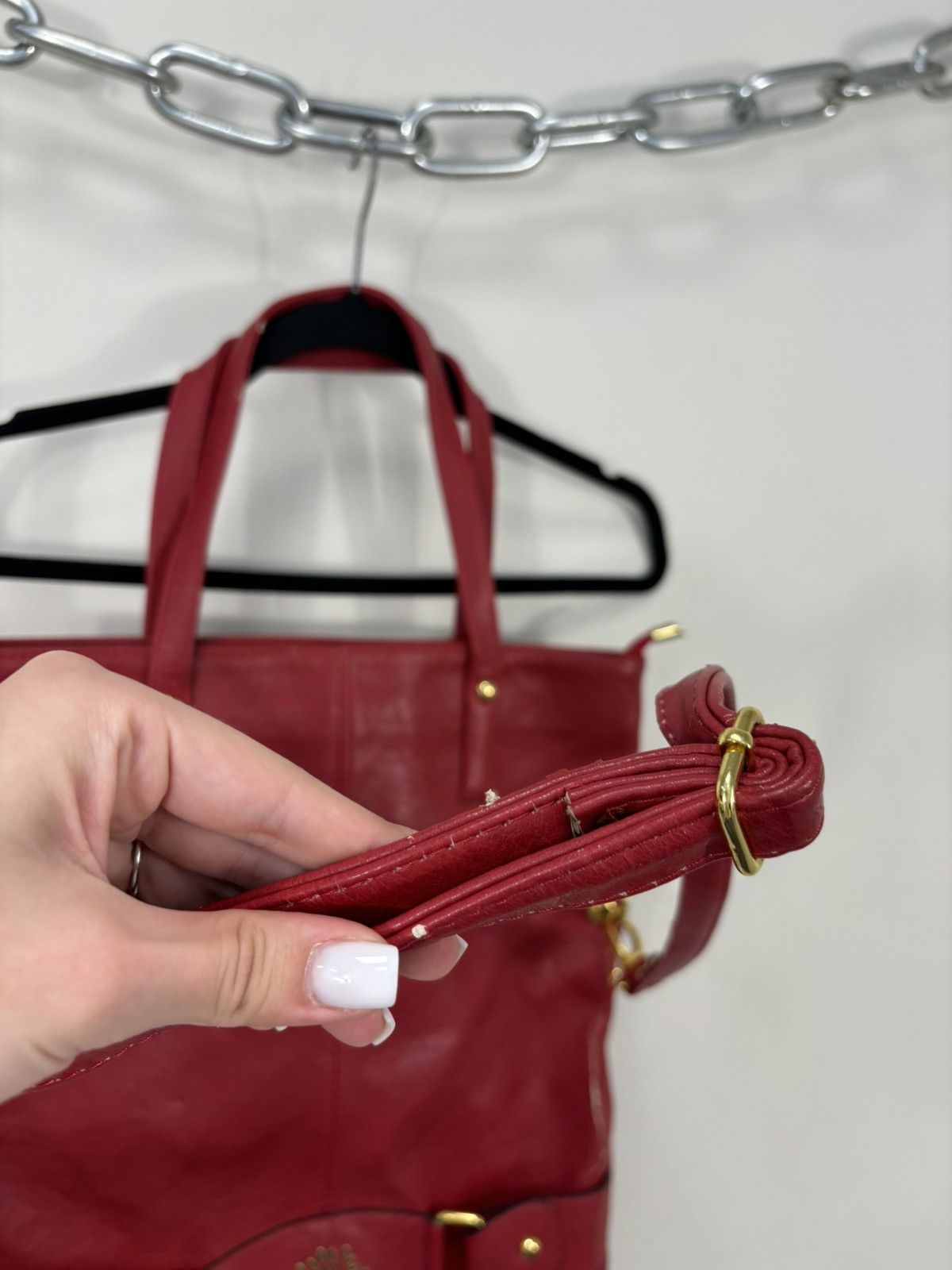 Mulberry Mulberry Rare Red Leather Crossbody Deep Tote Bag Size ONE SIZE - 8 Thumbnail