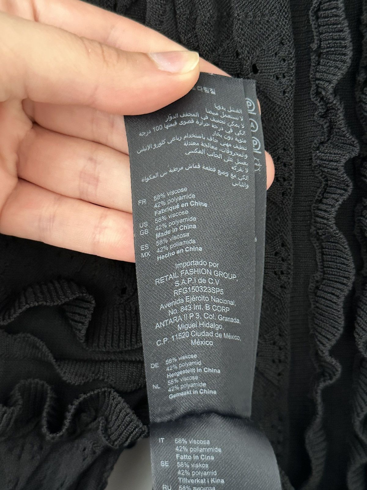 Designer × Sandro sandro black pointelle dress Size XS / US 0-2 / IT 36-38 - 13 Thumbnail