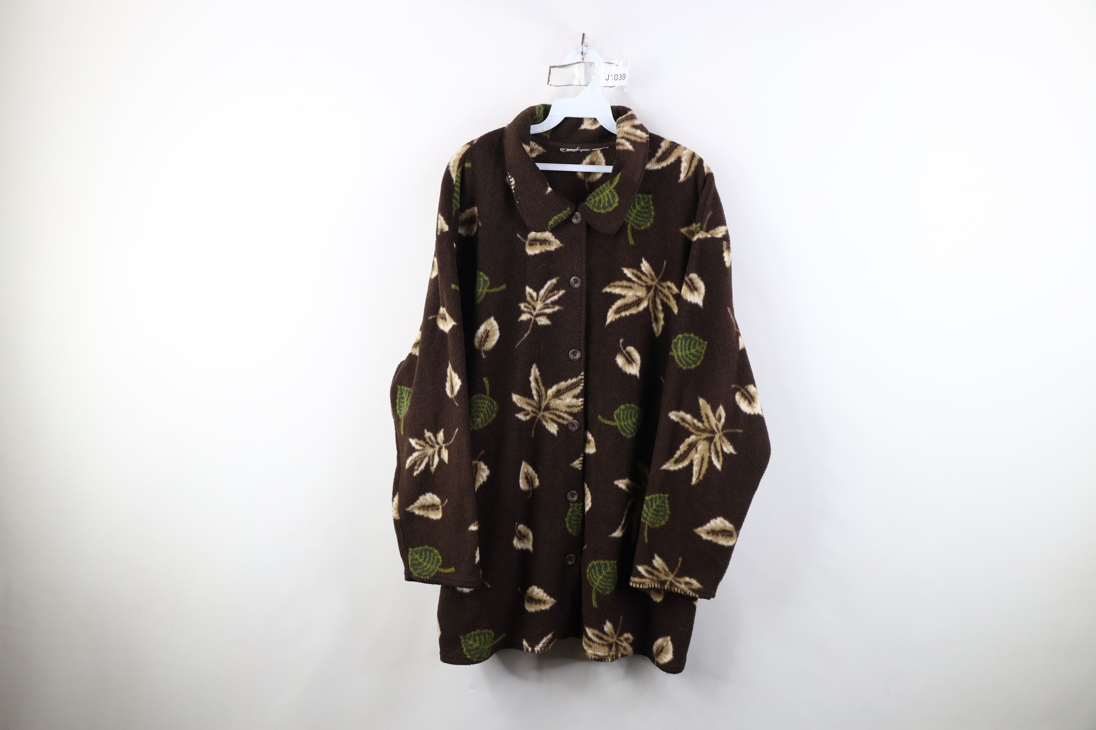 Vintage Vintage 90s Streetwear All Over Print Fleece Shirt Jacket Size 3XL / US 20-22 - 1 Thumbnail